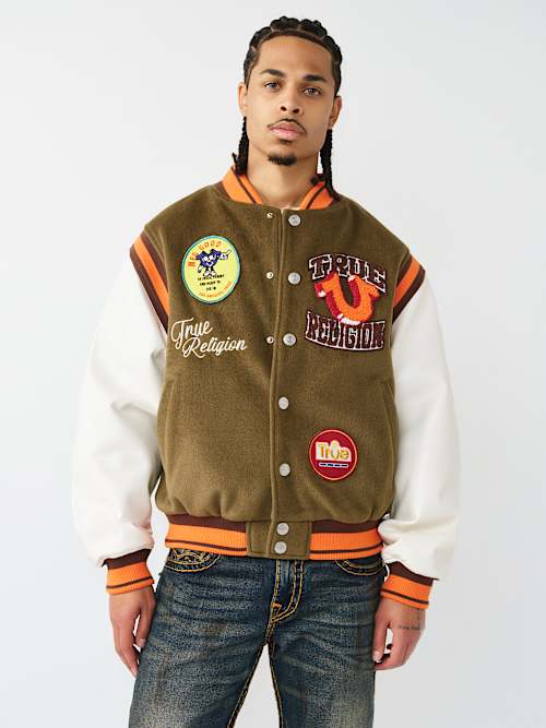 Men's Garden Logo Retro Varsity Jacket