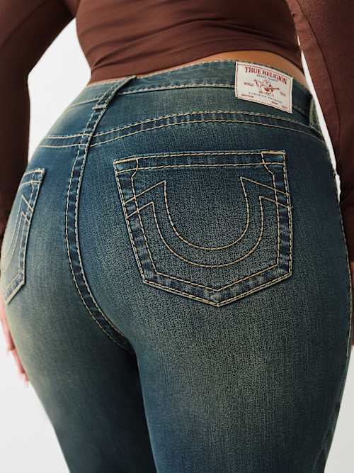 Women's Plus Billie Mid Rise Big T Straight Jean