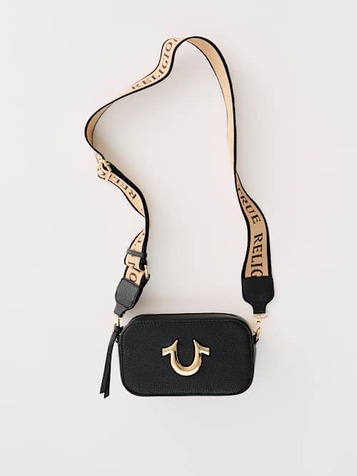 Horseshoe Camera Bag | Black | Leather | True Religion