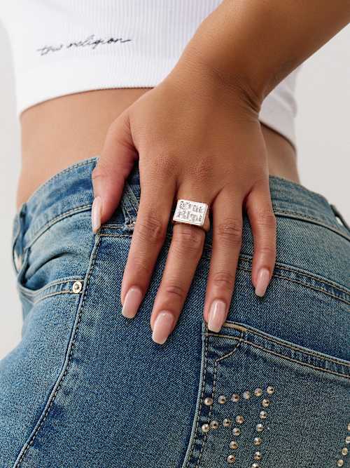 Logo Square Signet Ring