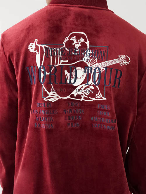 VELOUR BIG T ZIP JACKET