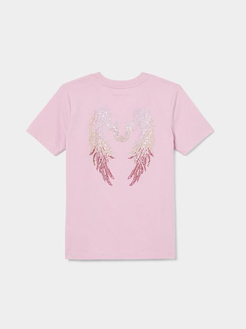 ФУТБОЛКА С ХРУСТАЛЬНЫМИ КРЫЛЬЯМИ АНГЕЛА ДЛЯ ДЕВОЧЕК