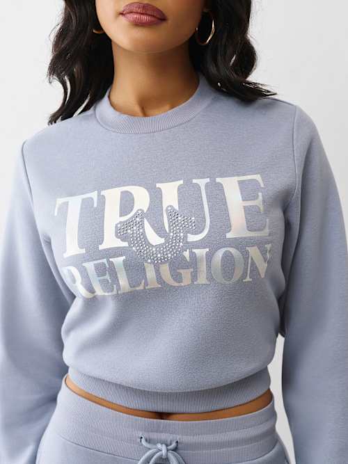 ПЕРЕЛИВАЮЩИЙСЯ ПУЛОВЕР С КРУГЛЫМ ВЫРЕЗОМ ГОРЛОВИНЫ