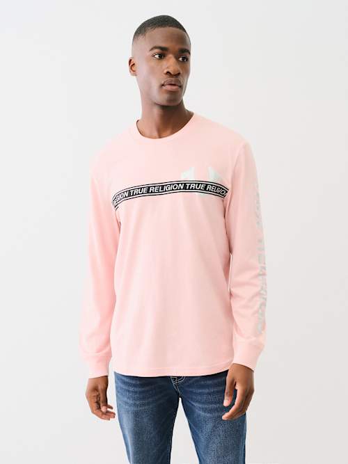 ФУТБОЛКА С ДЛИННЫМ РУКАВОМ ИЗ МЕТАЛЛИЧЕСКОЙ ЛЕНТЫ