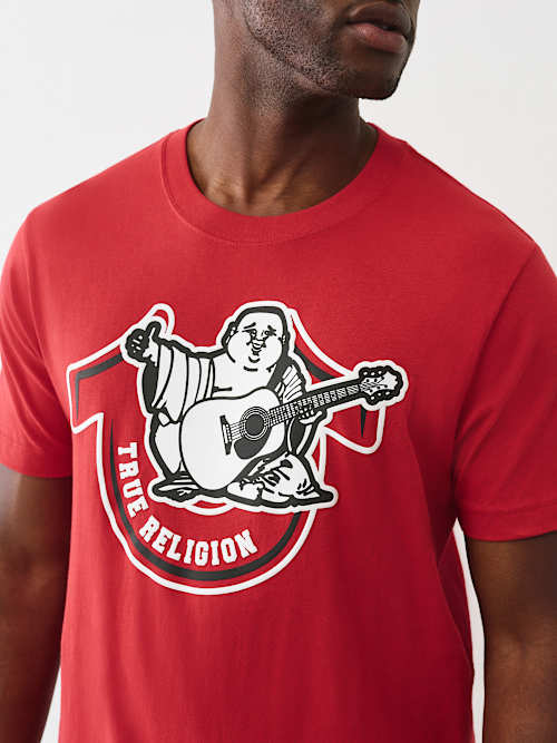 ФУТБОЛКА С ИЗОБРАЖЕНИЕМ БУДДЫ В ВИДЕ ПОДКОВЫ