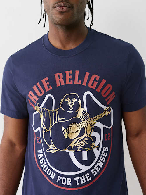 МЕТАЛЛИЧЕСКАЯ ФУТБОЛКА С ИЗОБРАЖЕНИЕМ БУДДЫ