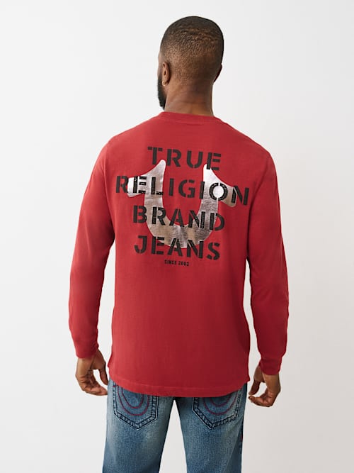 ФУТБОЛКА С ДЛИННЫМ РУКАВОМ В ВИДЕ ПОДКОВЫ ИЗ ФОЛЬГИ