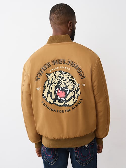 АВИАЦИОННАЯ КУРТКА С РИСУНКОМ ТИГРА