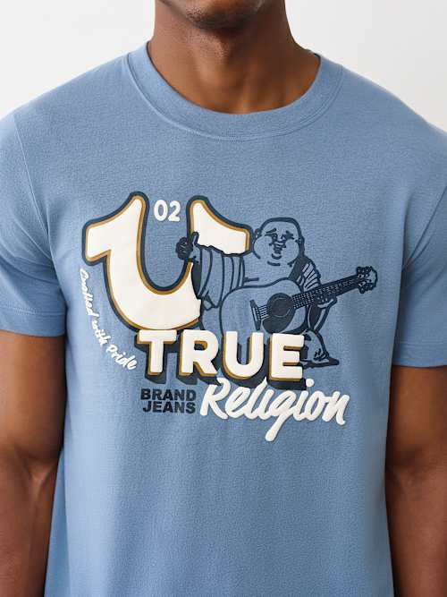 ФУТБОЛКА С ИЗОБРАЖЕНИЕМ БУДДЫ В ВИДЕ БОЛЬШОЙ ПОДКОВЫ