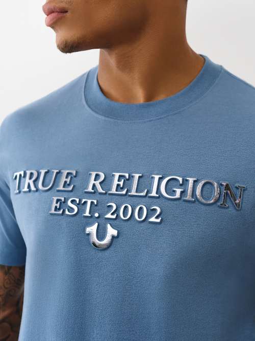 ФУТБОЛКА С ТИСНЕНЫМ ЛОГОТИПОМ ИЗ ФОЛЬГИ