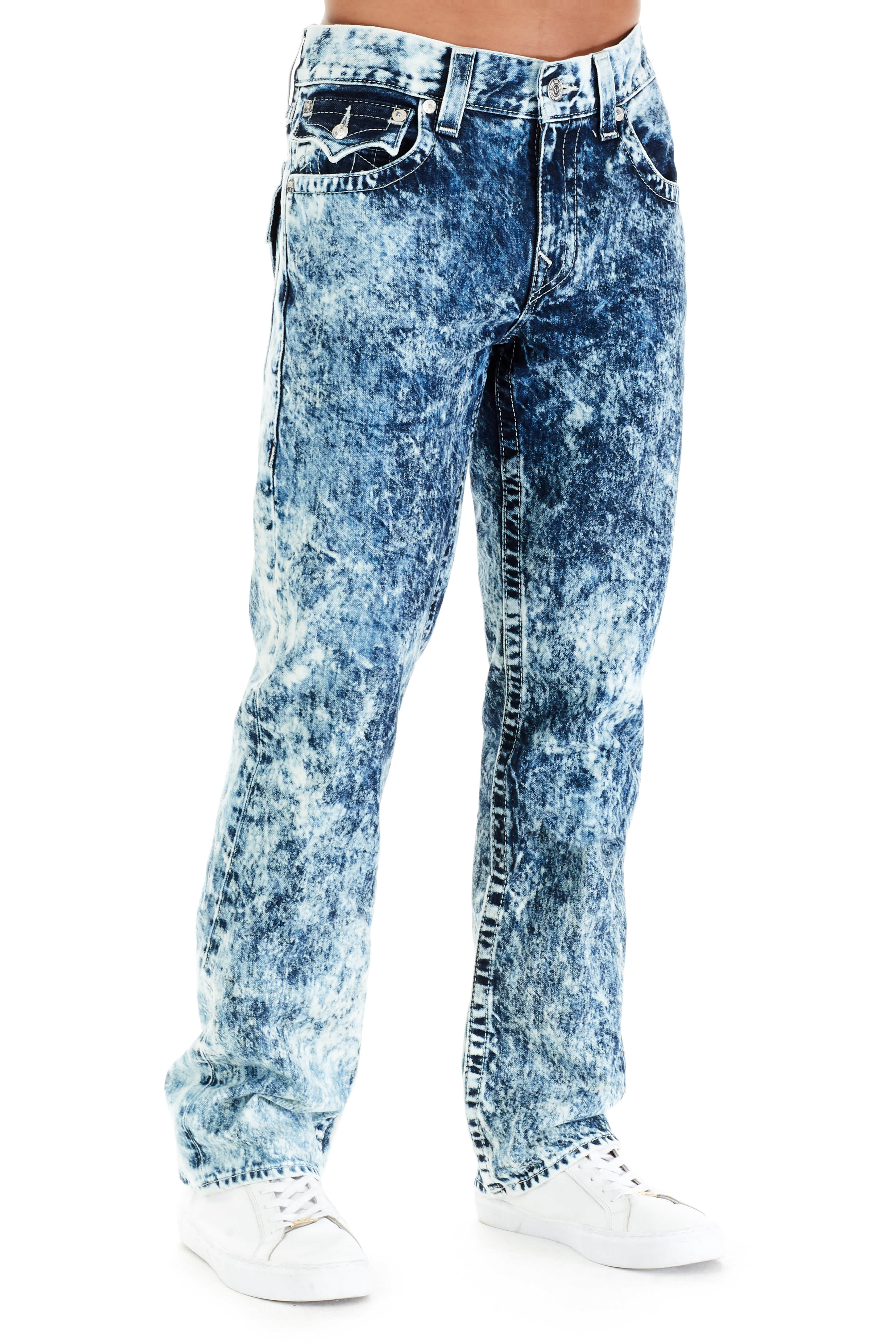 ACID WASH W/FLAP MENS STRAIGHT JEAN - Blue Soot | True Religion