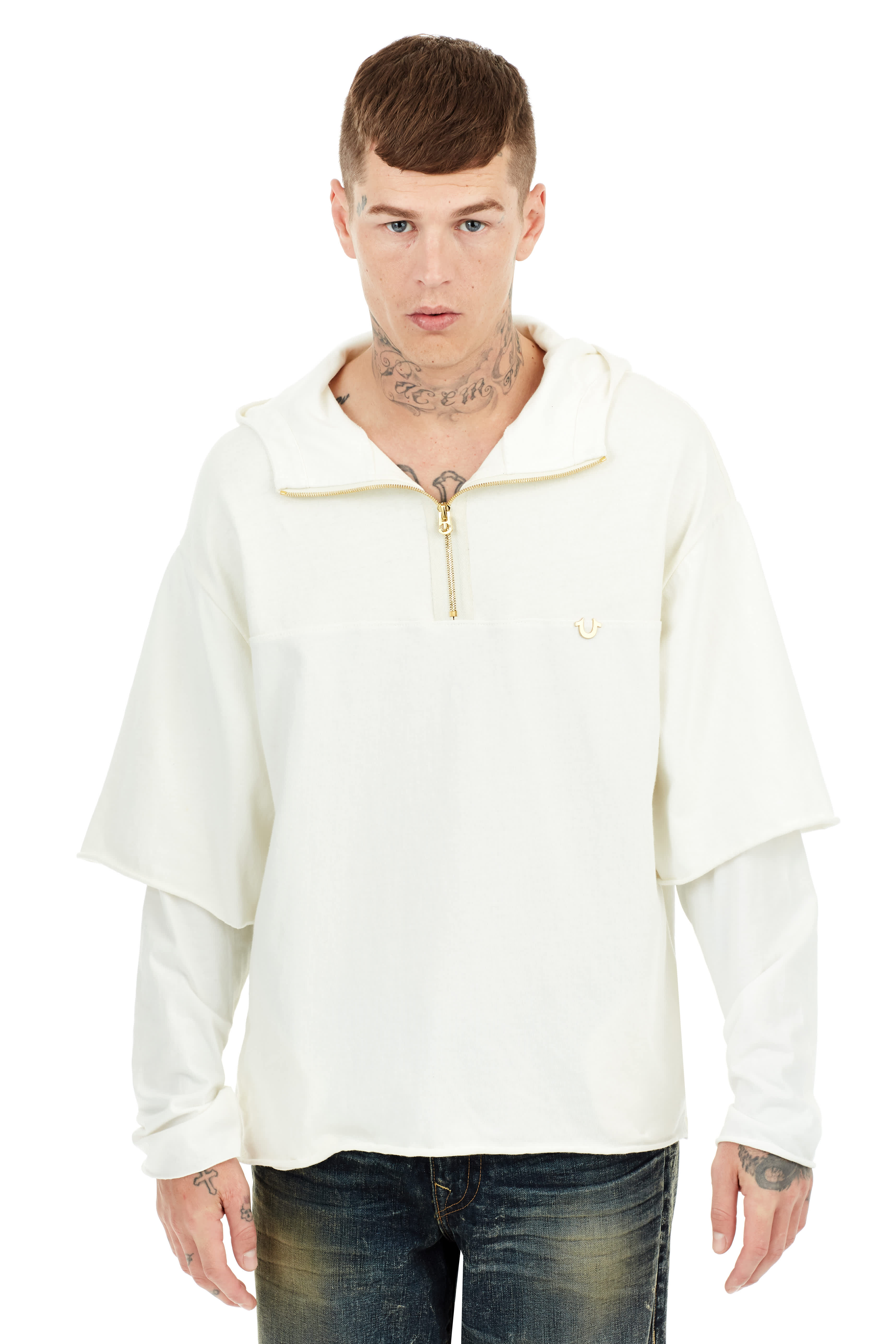 DOUBLE LAYER MENS PULLOVER