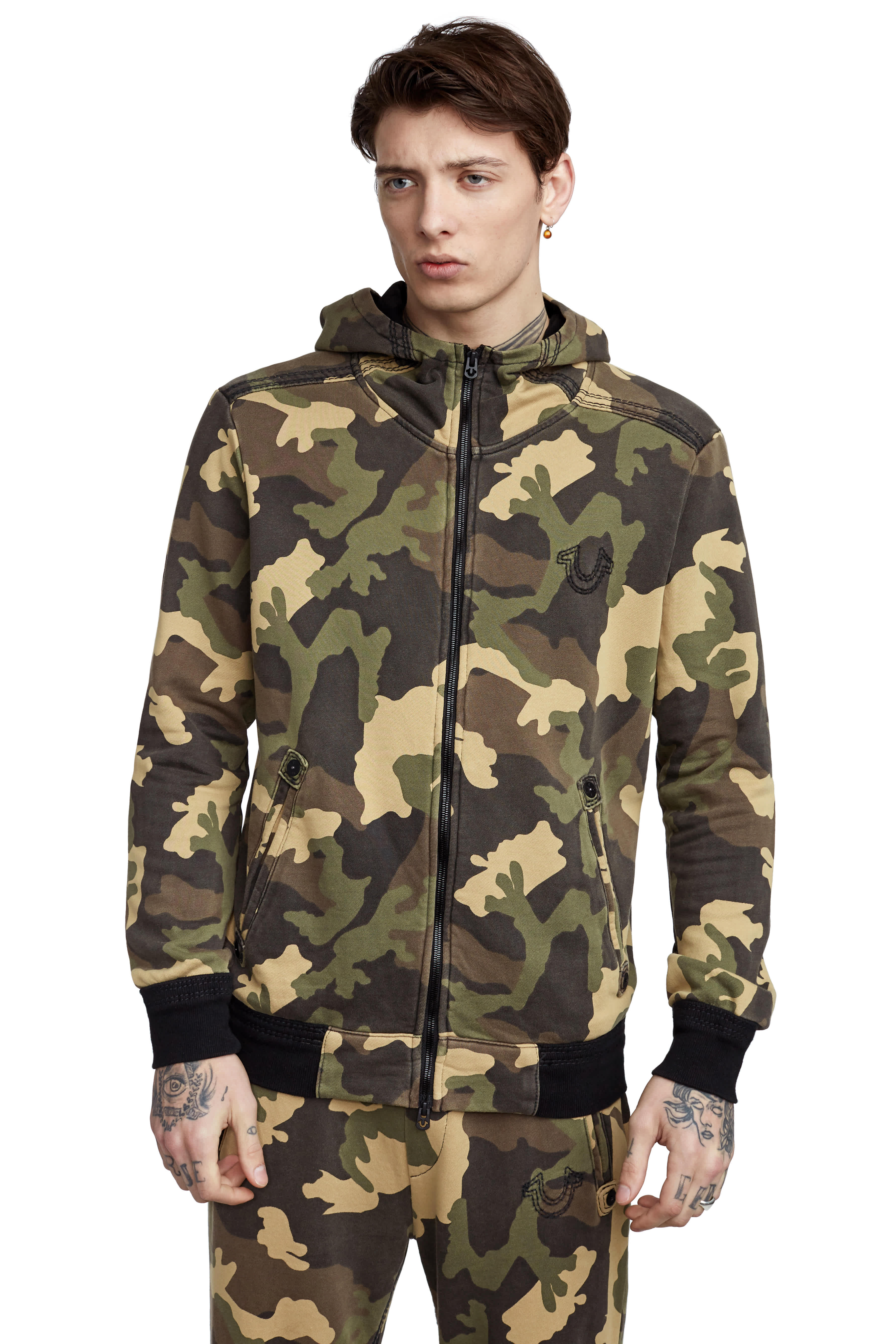 MENS CAMO ZIP HOODIE