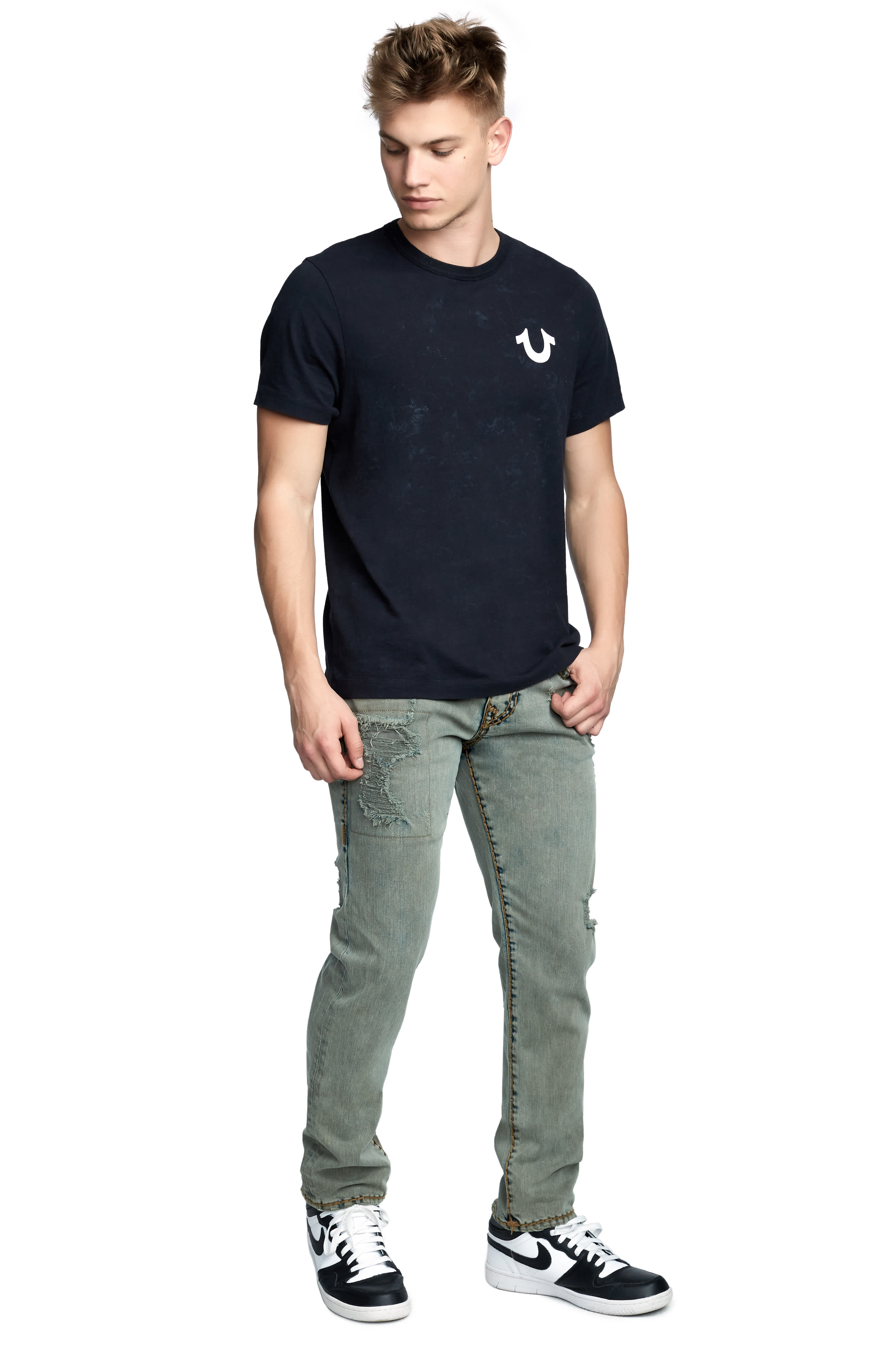MENS OVERDYED SUPER T ROCCO SKINNY JEAN