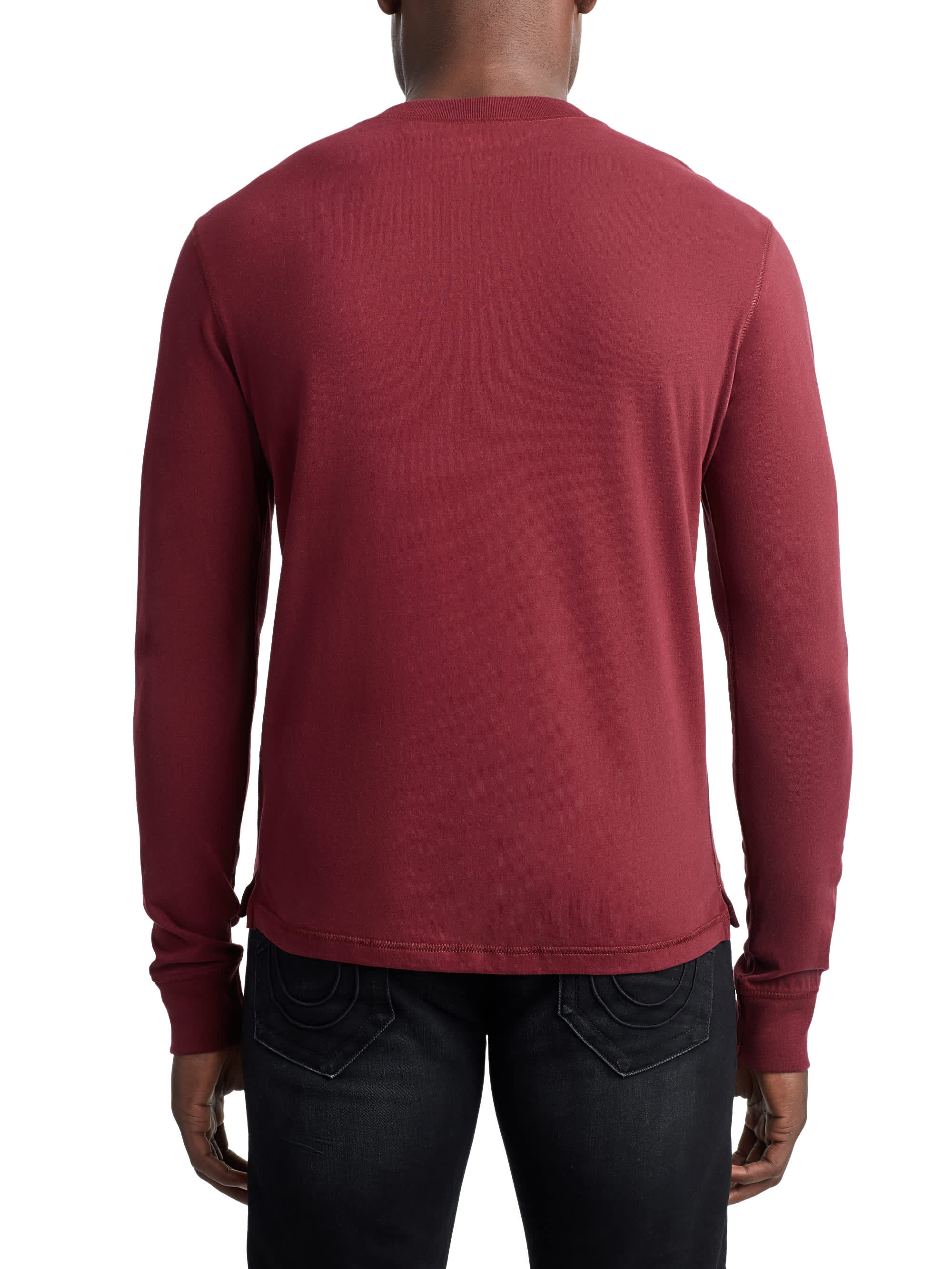 MENS CLASSIC EMBROIDERED HENLEY