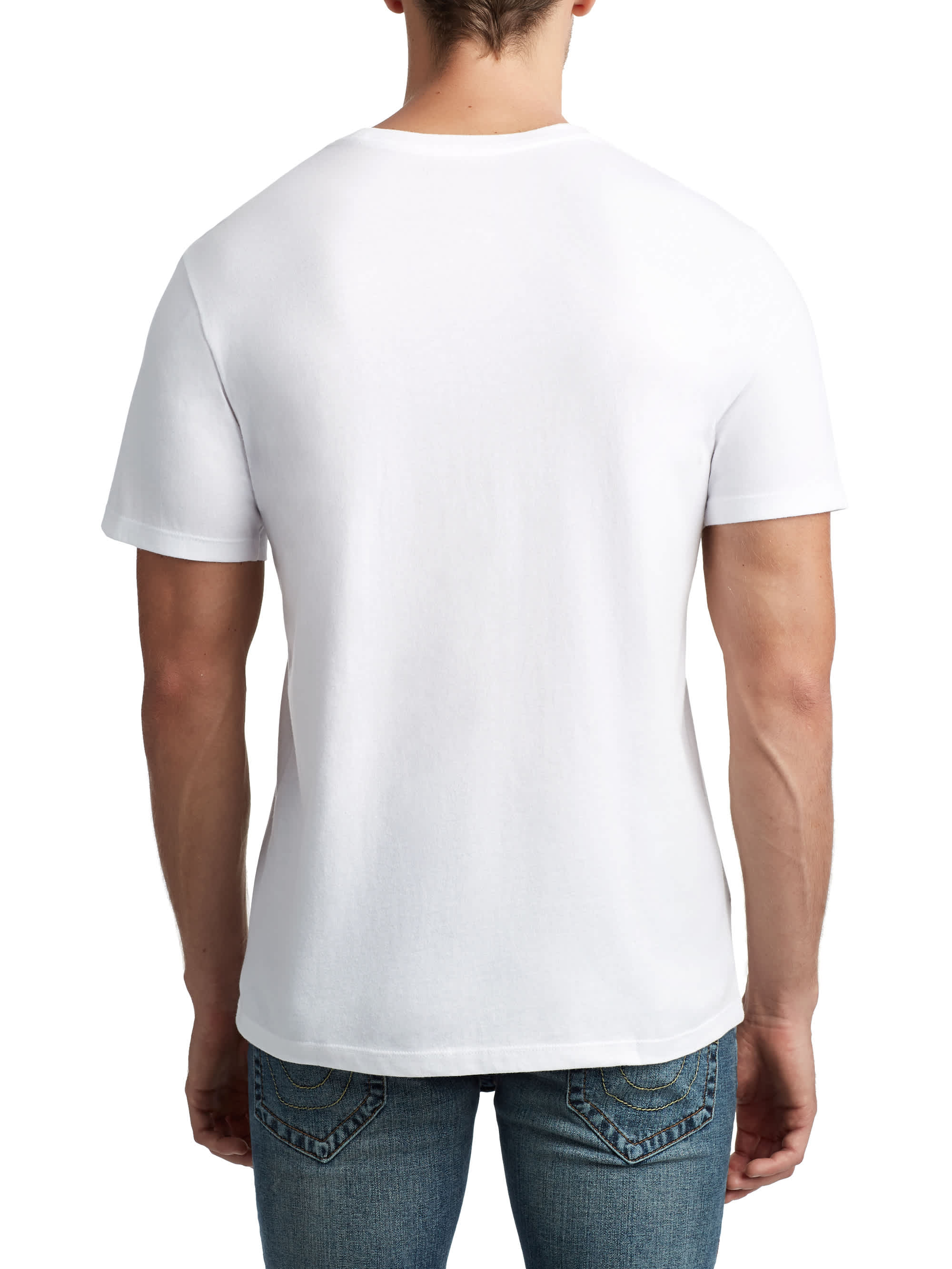 MENS FLOCKED ATHLETIC GRAPHIC TEE