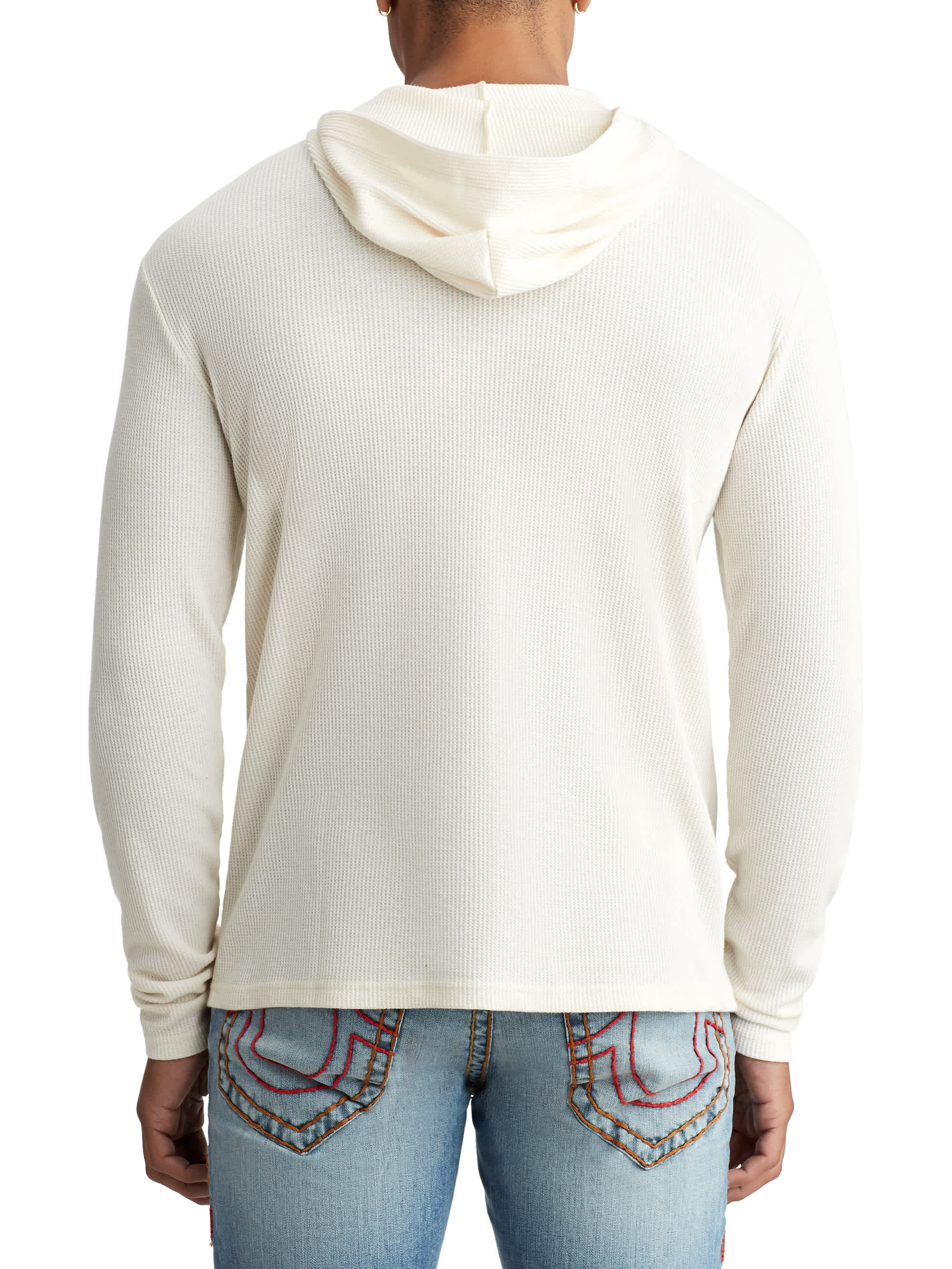 MENS HOODED THERMAL HENLEY