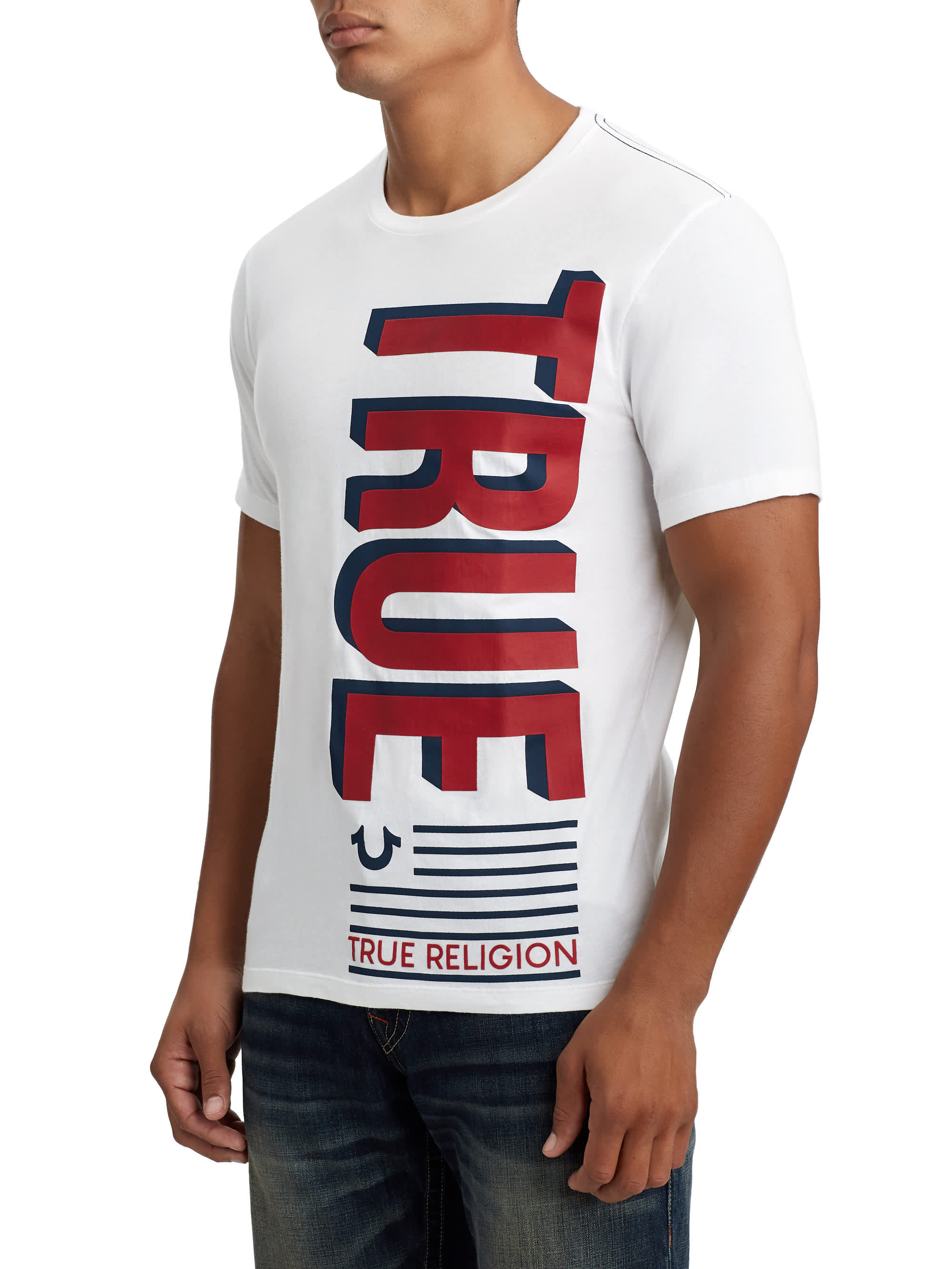 MENS TWO TONE FLAG GRAPHIC TEE