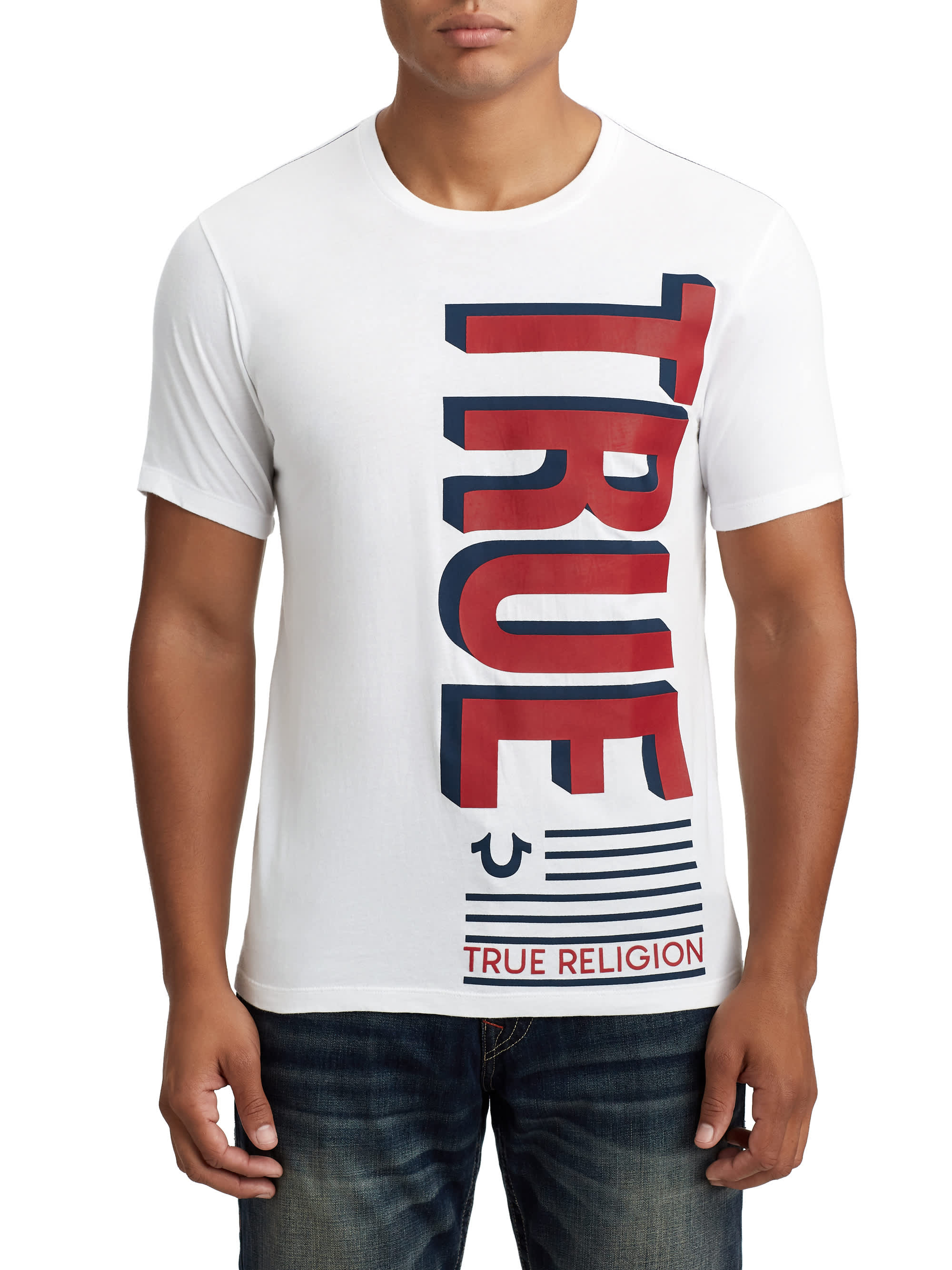 MENS TWO TONE FLAG GRAPHIC TEE