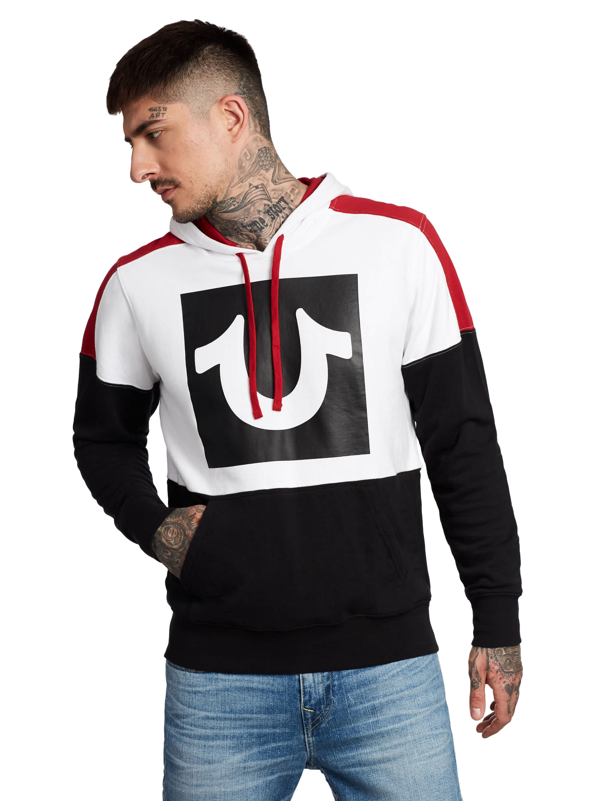 【TRUE RELIGION】★トレーナー★ COLORBLOCK BOXY PULLOVER COLORBLOCK BOXY PULLOVER - Granite | True Religion