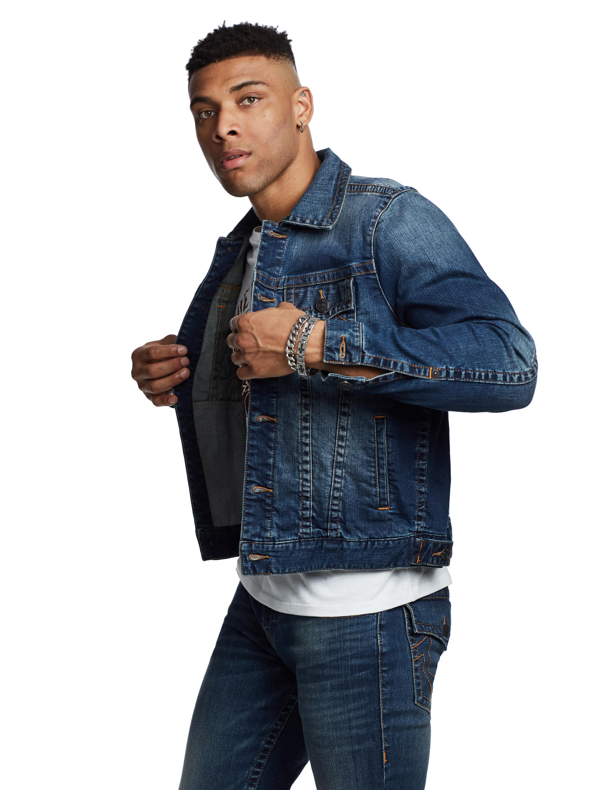 TRUCKER JACKET - Blue Stream | True Religion