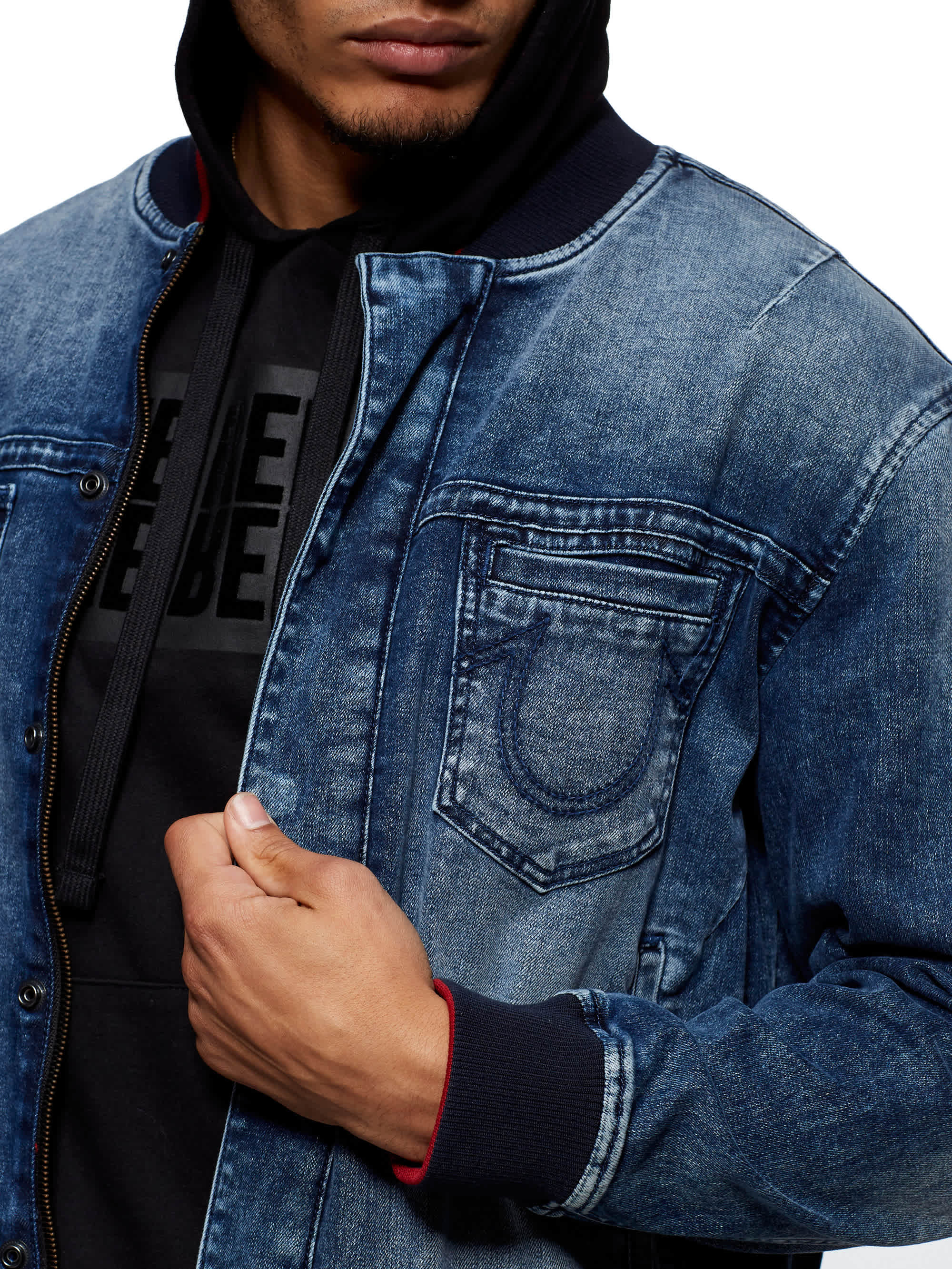 DENIM BOMBER JACKET