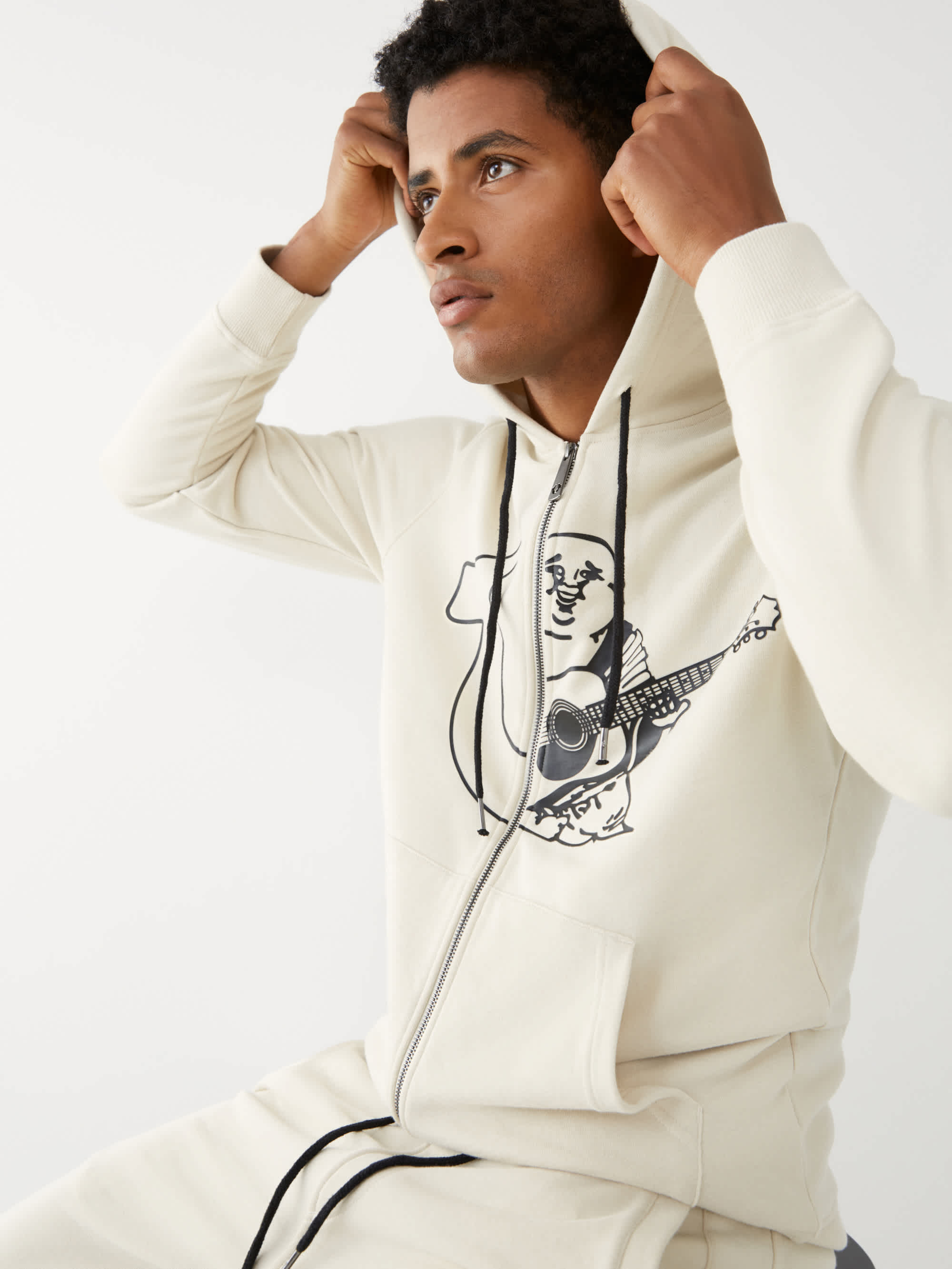 SPLIT LOGO ZIP HOODIE