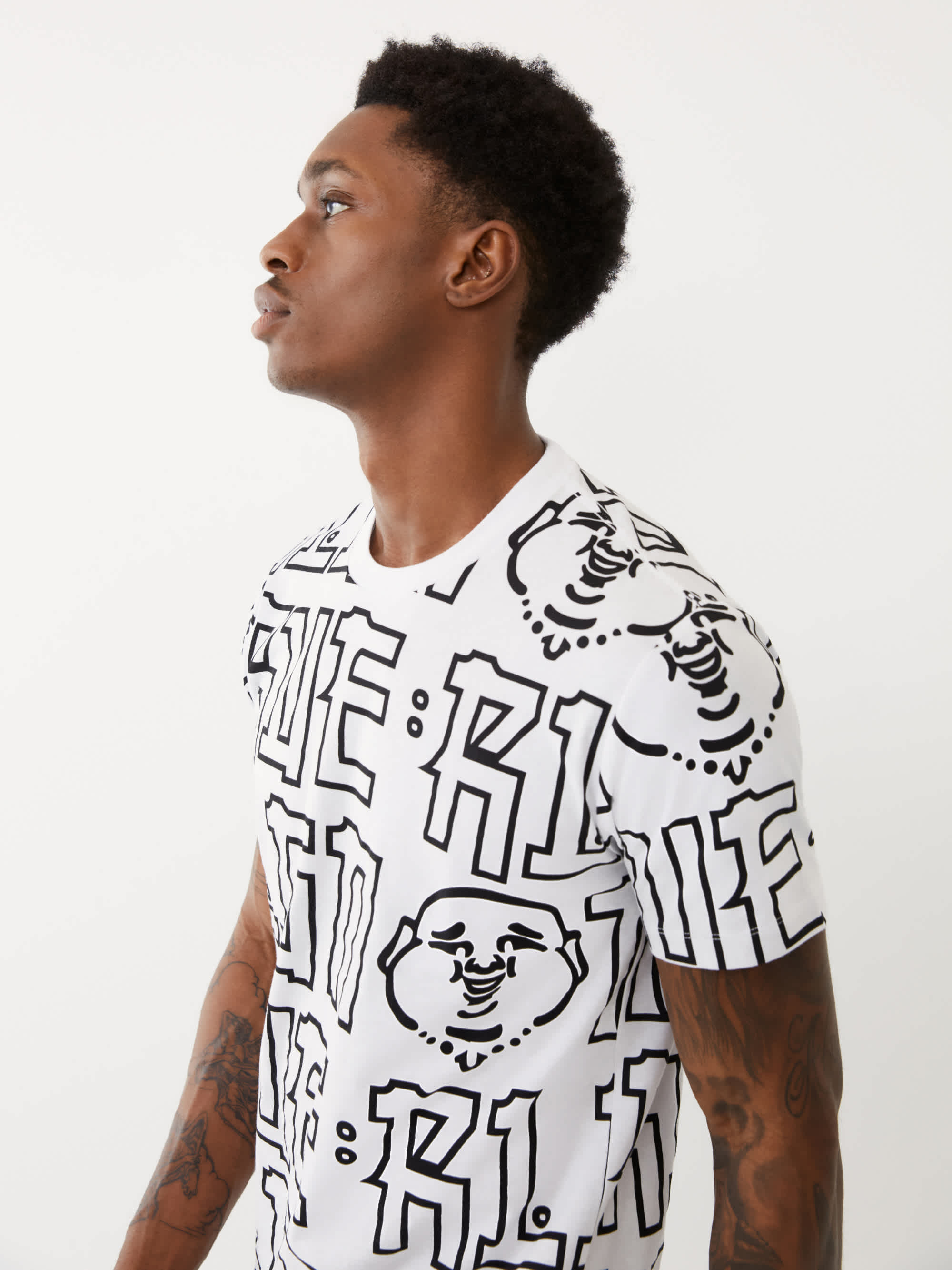 ALLOVER PRINT LOGO TEE