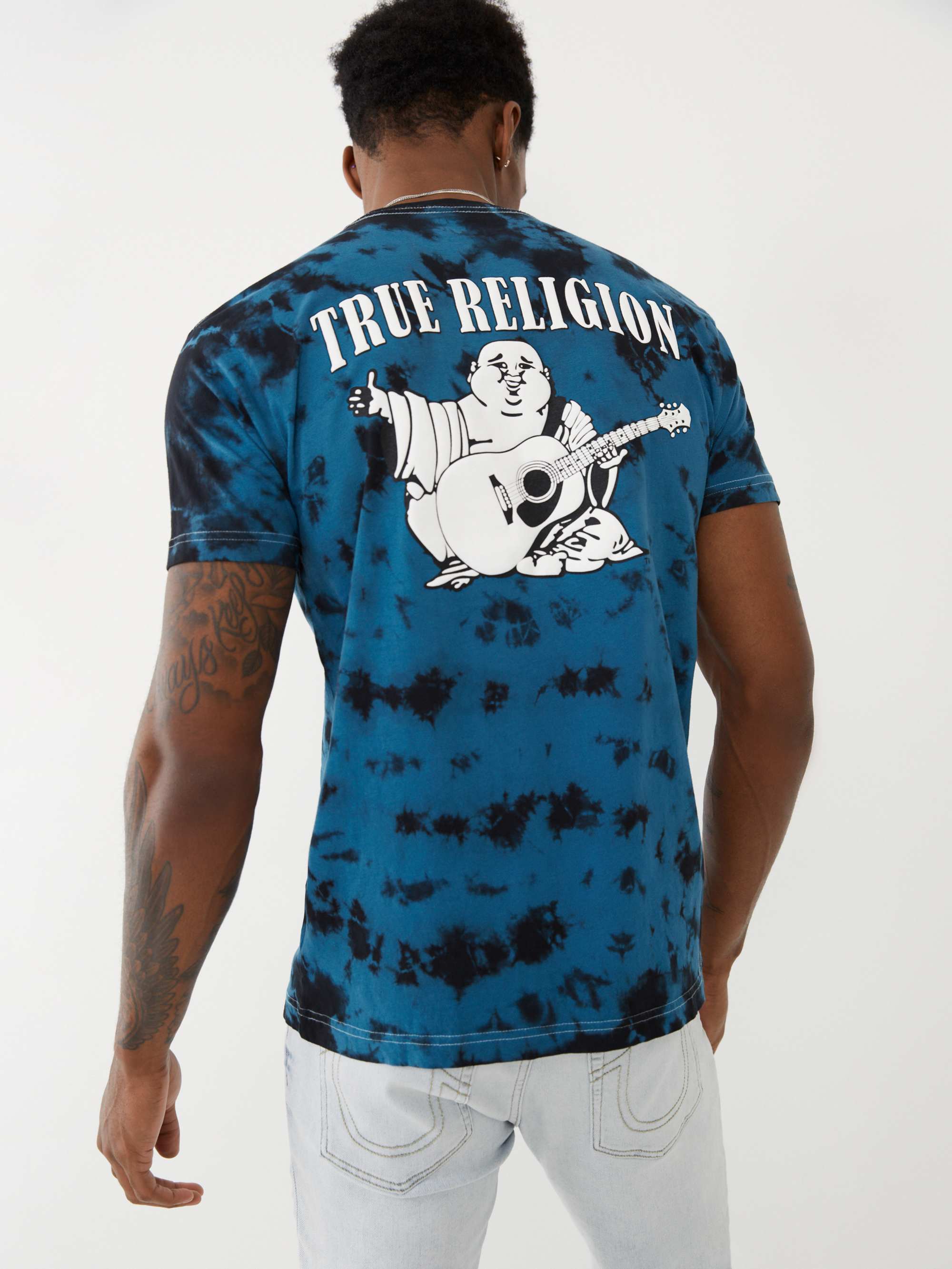 TIE DYE BUDDHA LOGO TEE