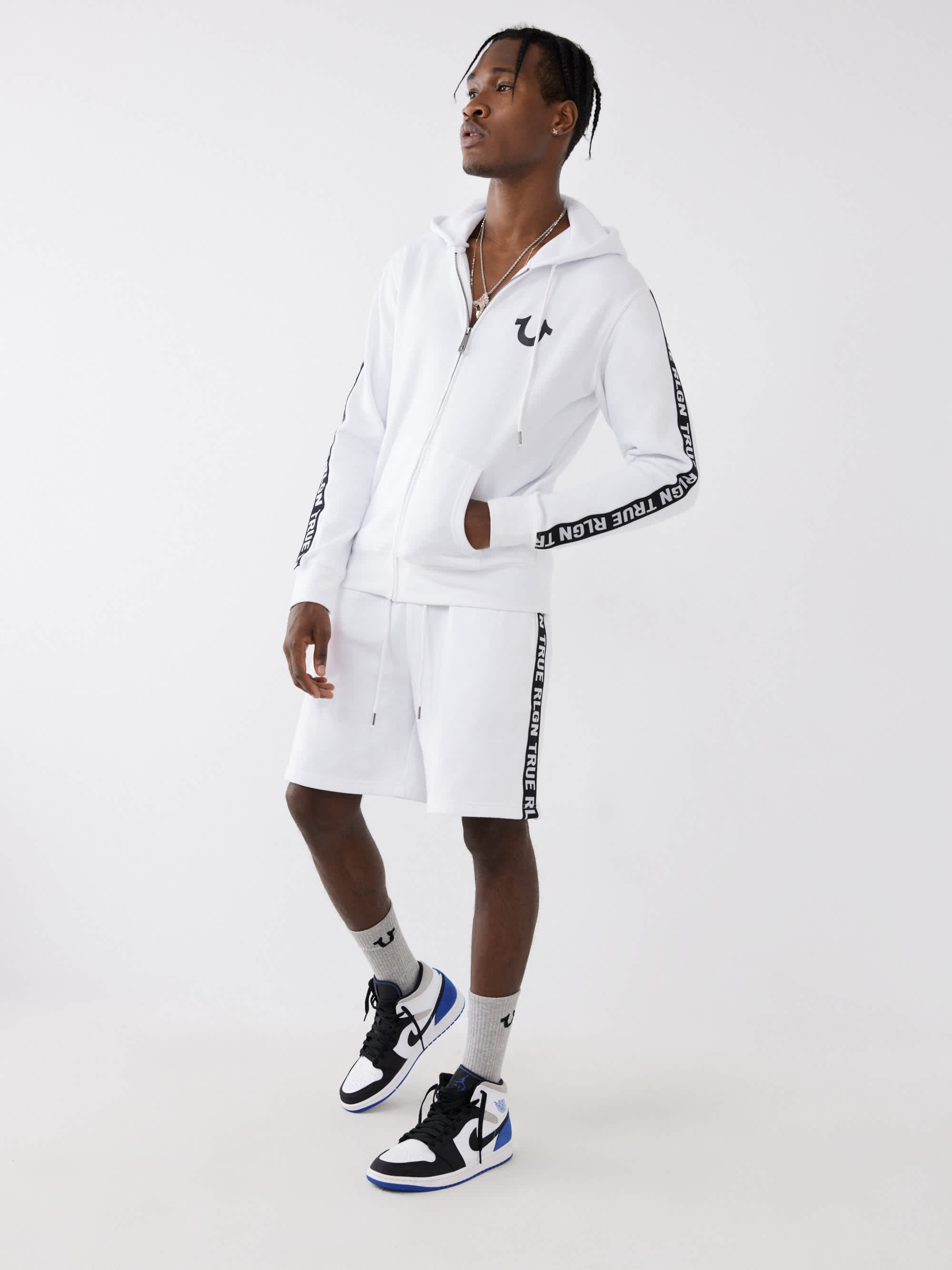 LOGO TRIM SWEAT SHORT