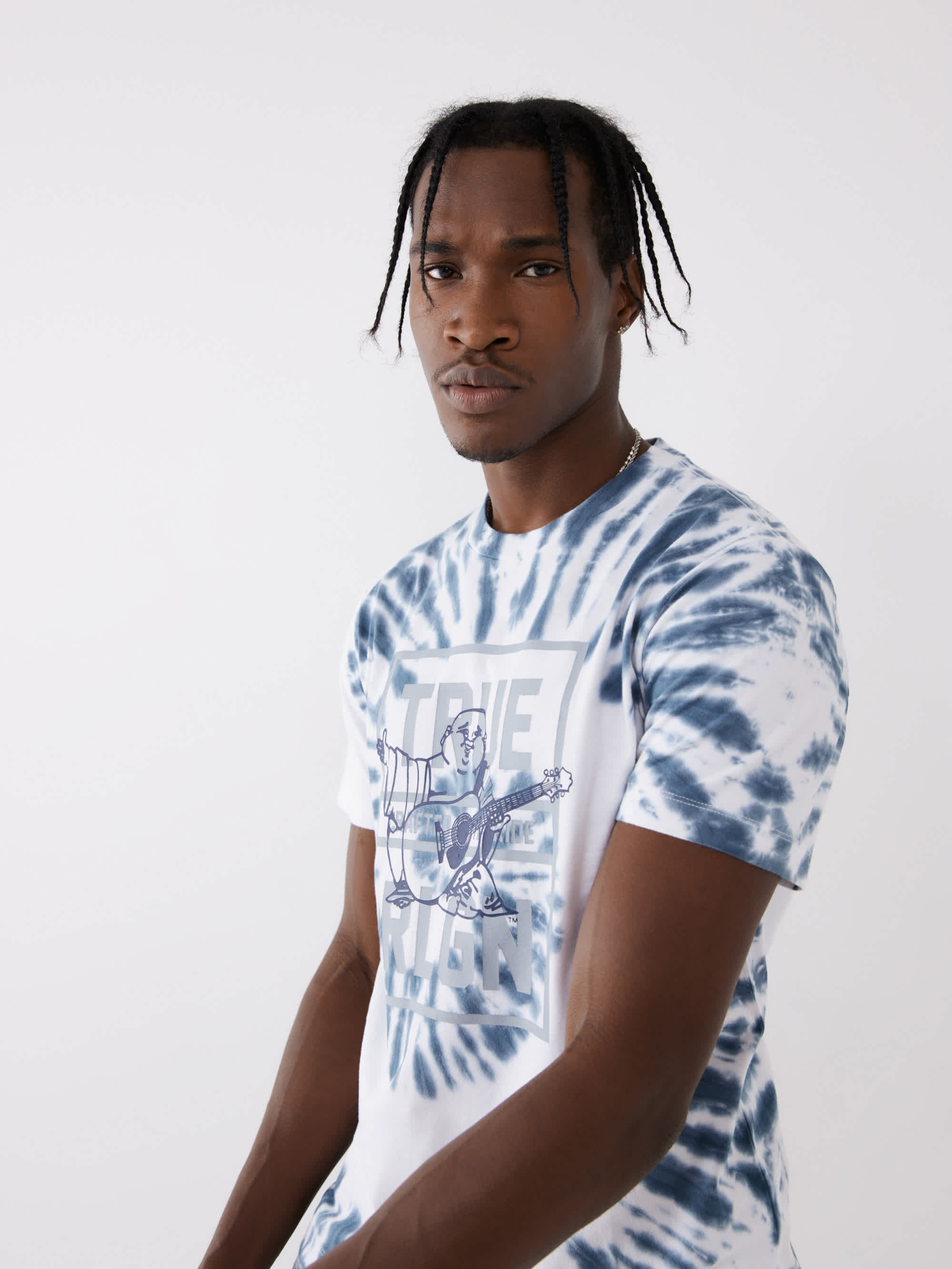 TIE DYE BUDDHA LOGO TEE