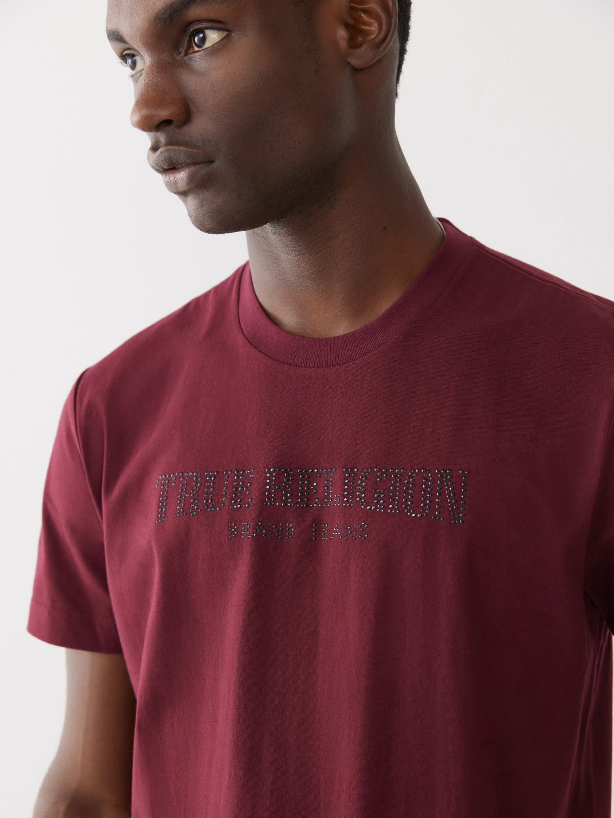 STUDDED LOGO TEE