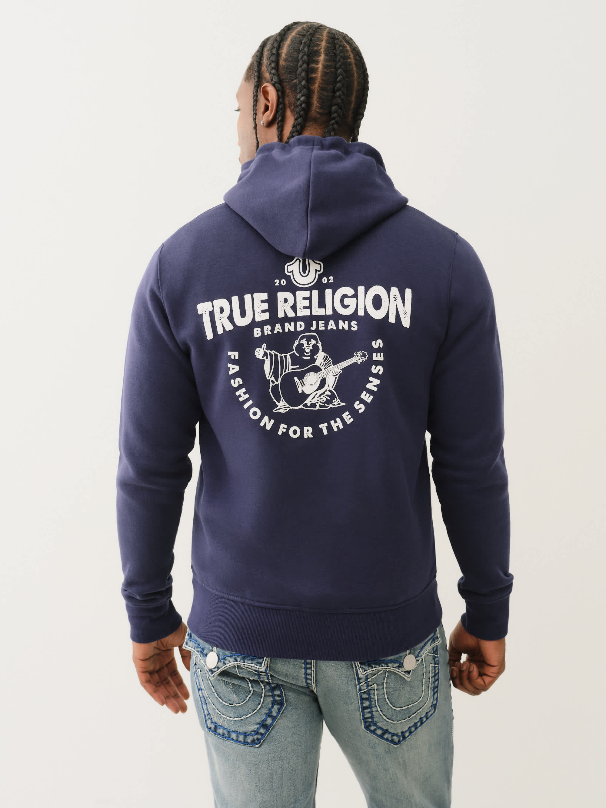 BUDDHA LOGO ZIP HOODIE