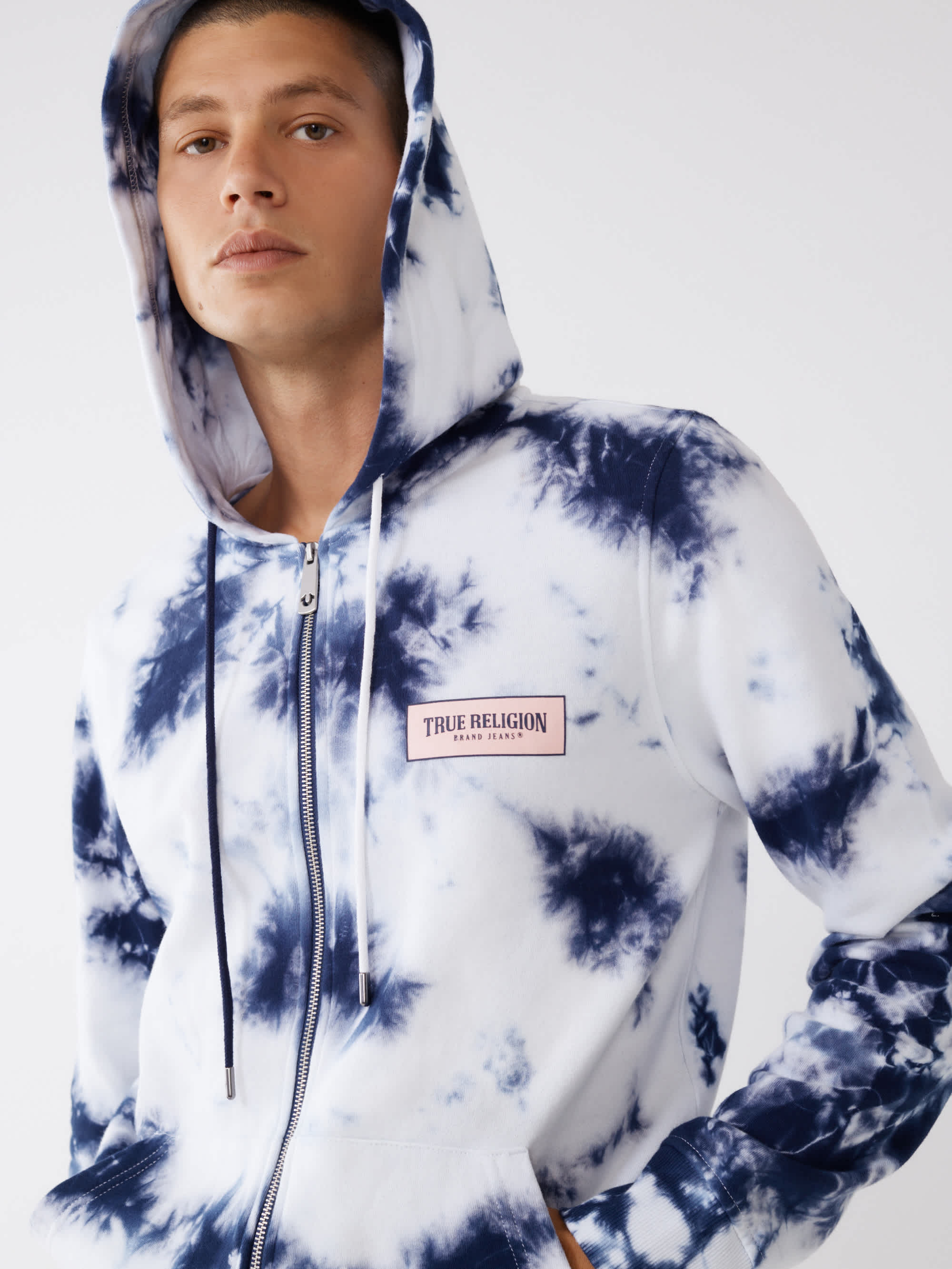 TIE DYE LOGO ZIP HOODIE