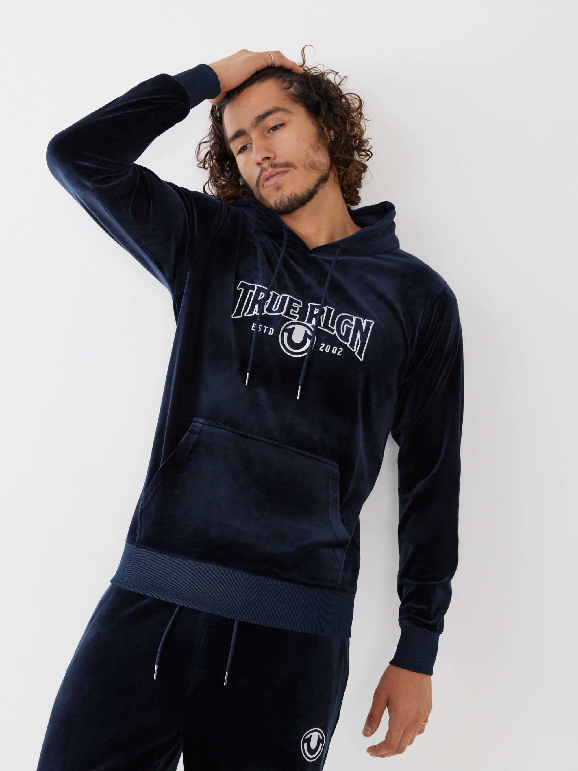 VELOUR LOGO HOODIE