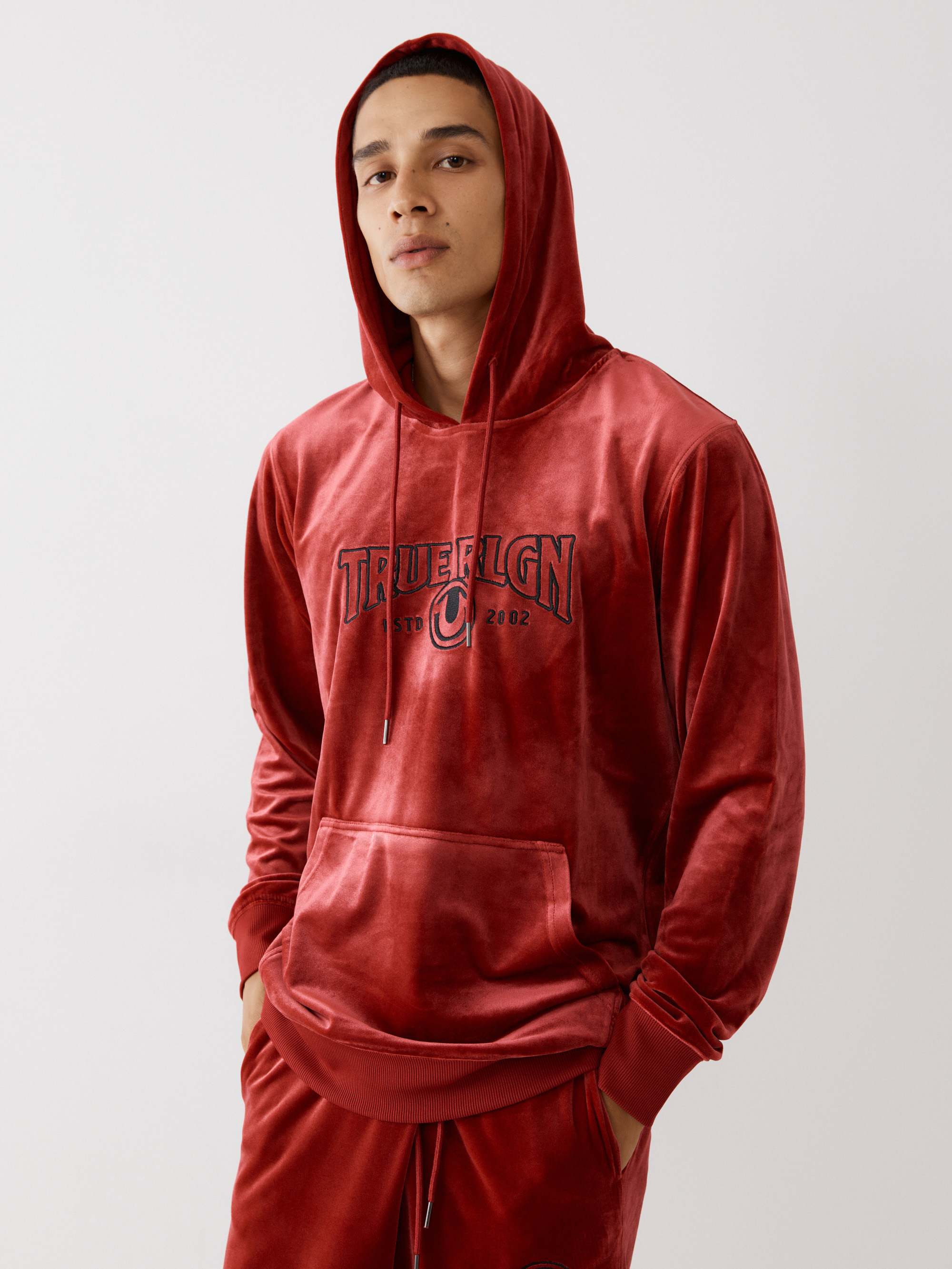 VELOUR LOGO HOODIE