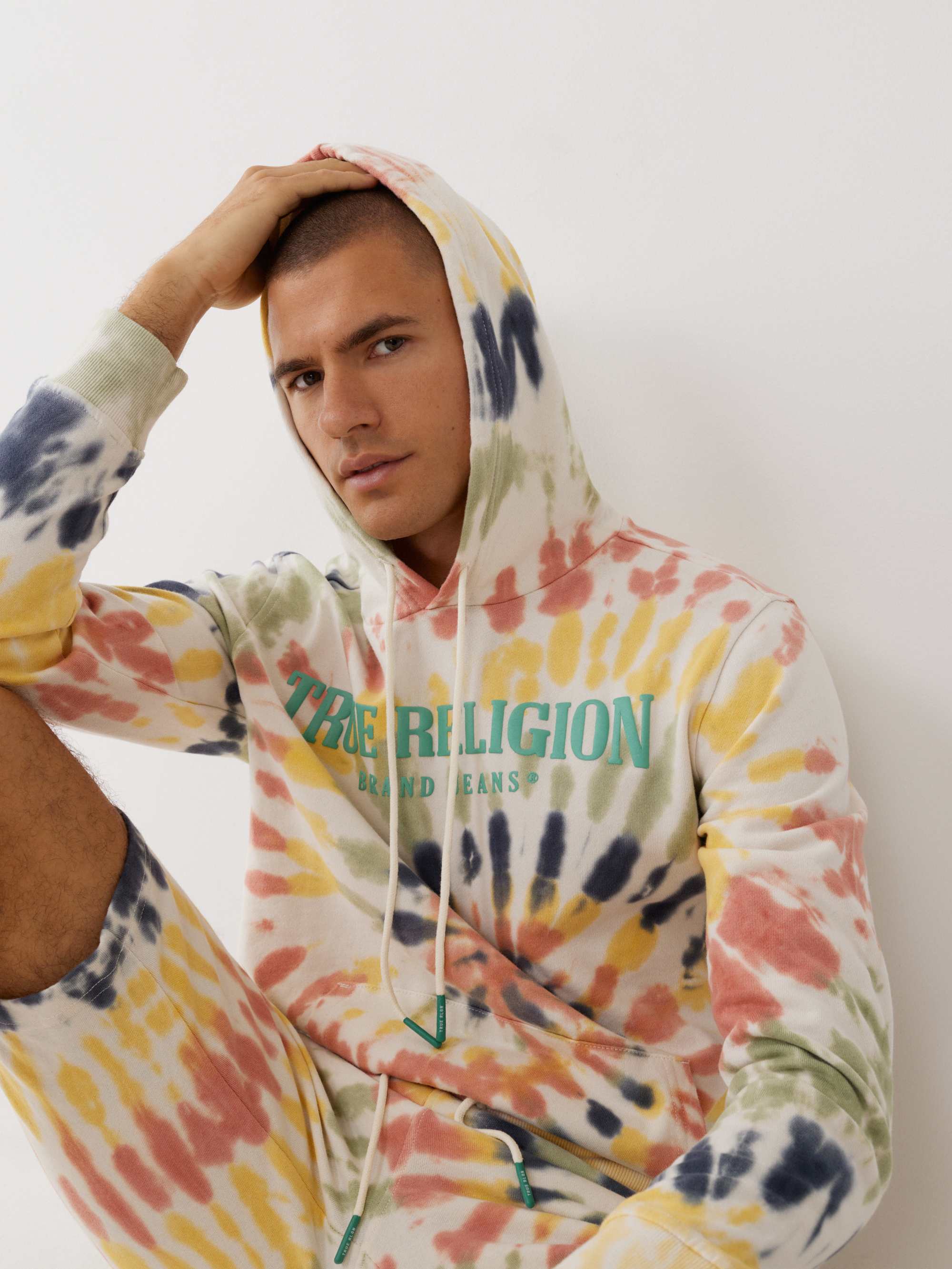 TIE DYE TRUE LOGO HOODIE