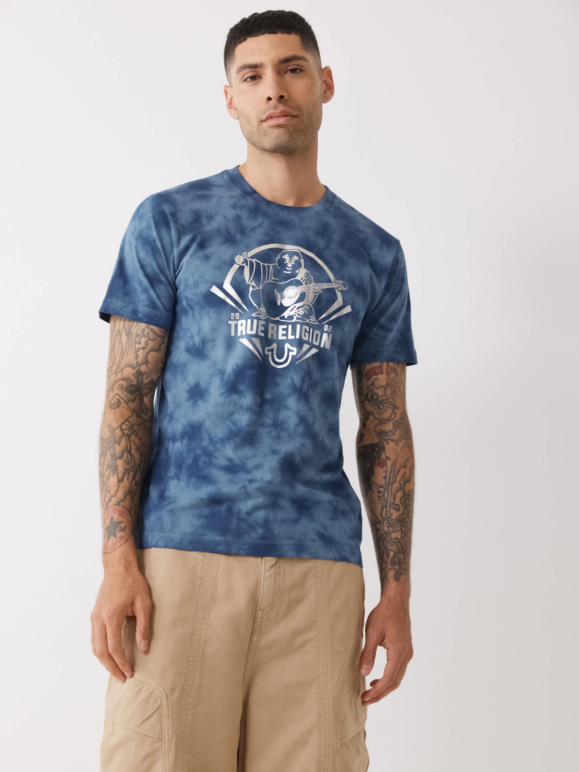 TIE DYE BUDDHA LOGO TEE