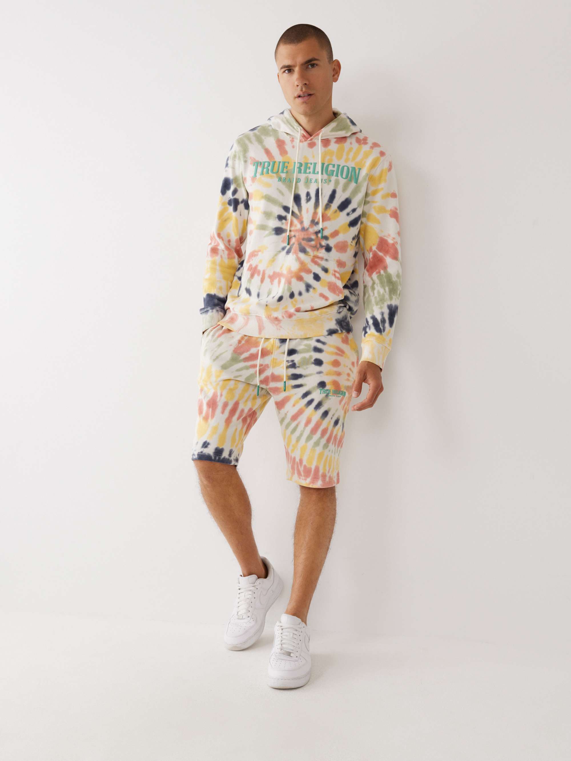 TIE DYE LOGO SWEAT SHORT