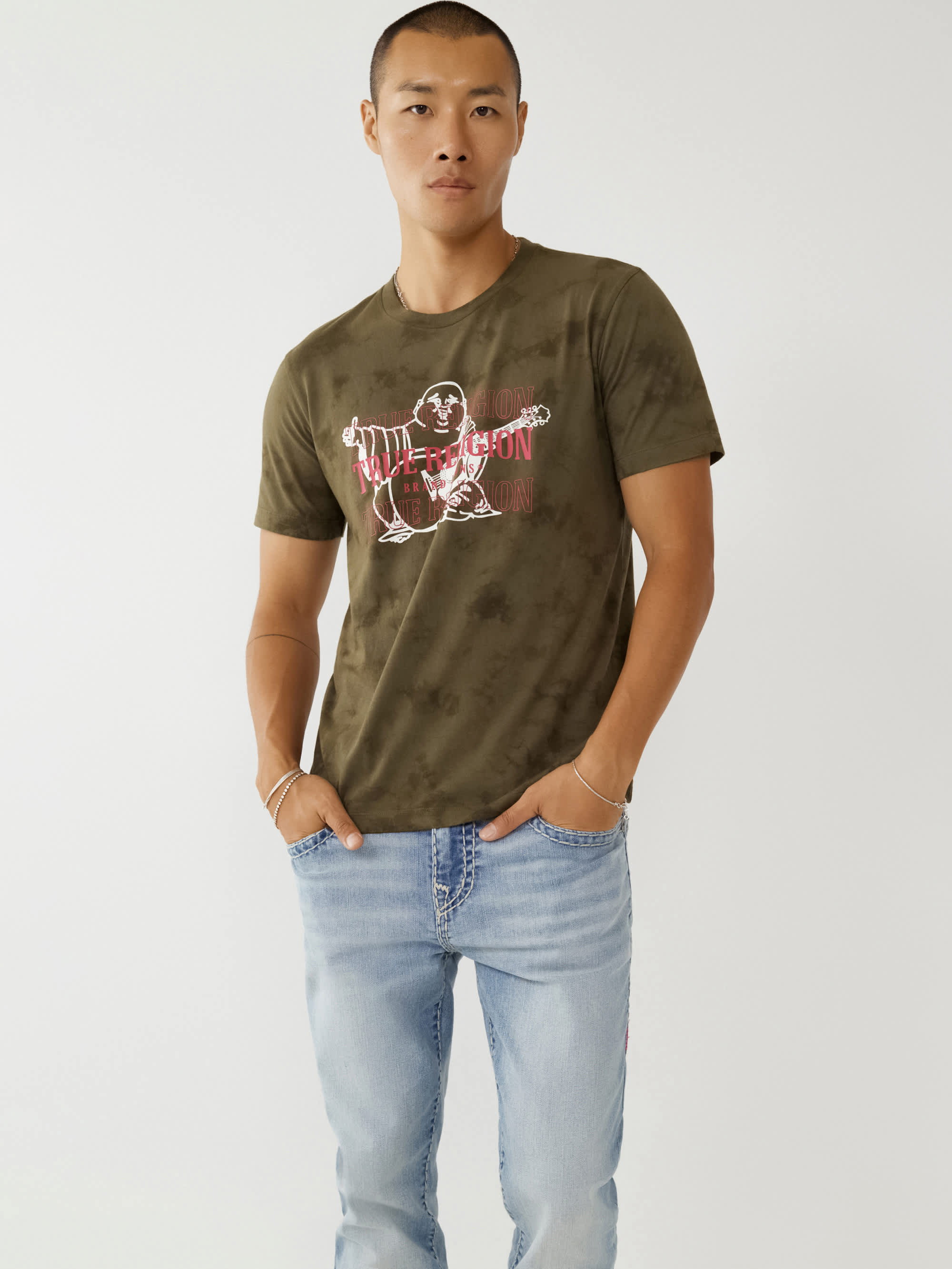 TIE DYE BUDDHA LOGO TEE