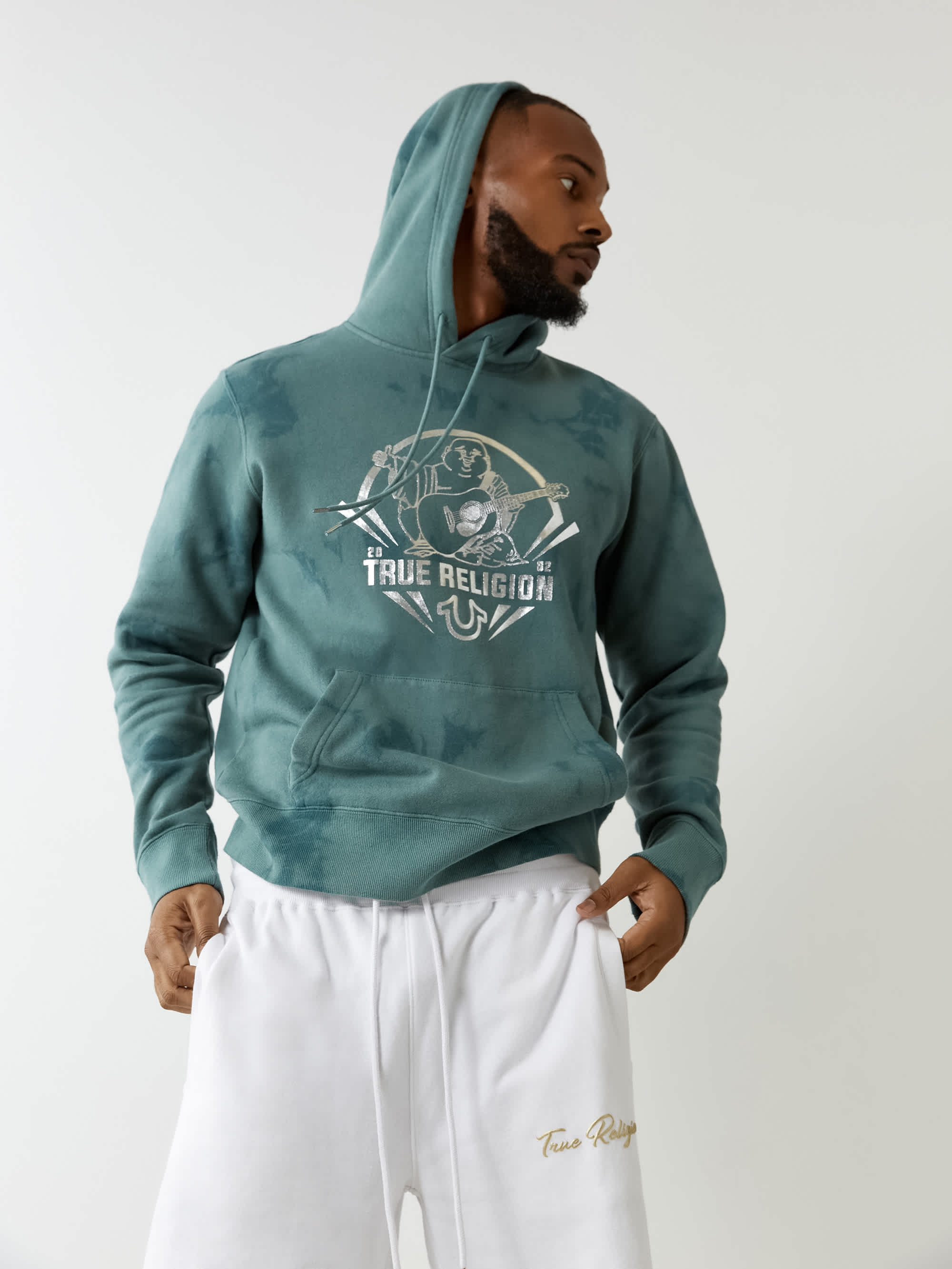 TIE DYE BUDDHA LOGO HOODIE