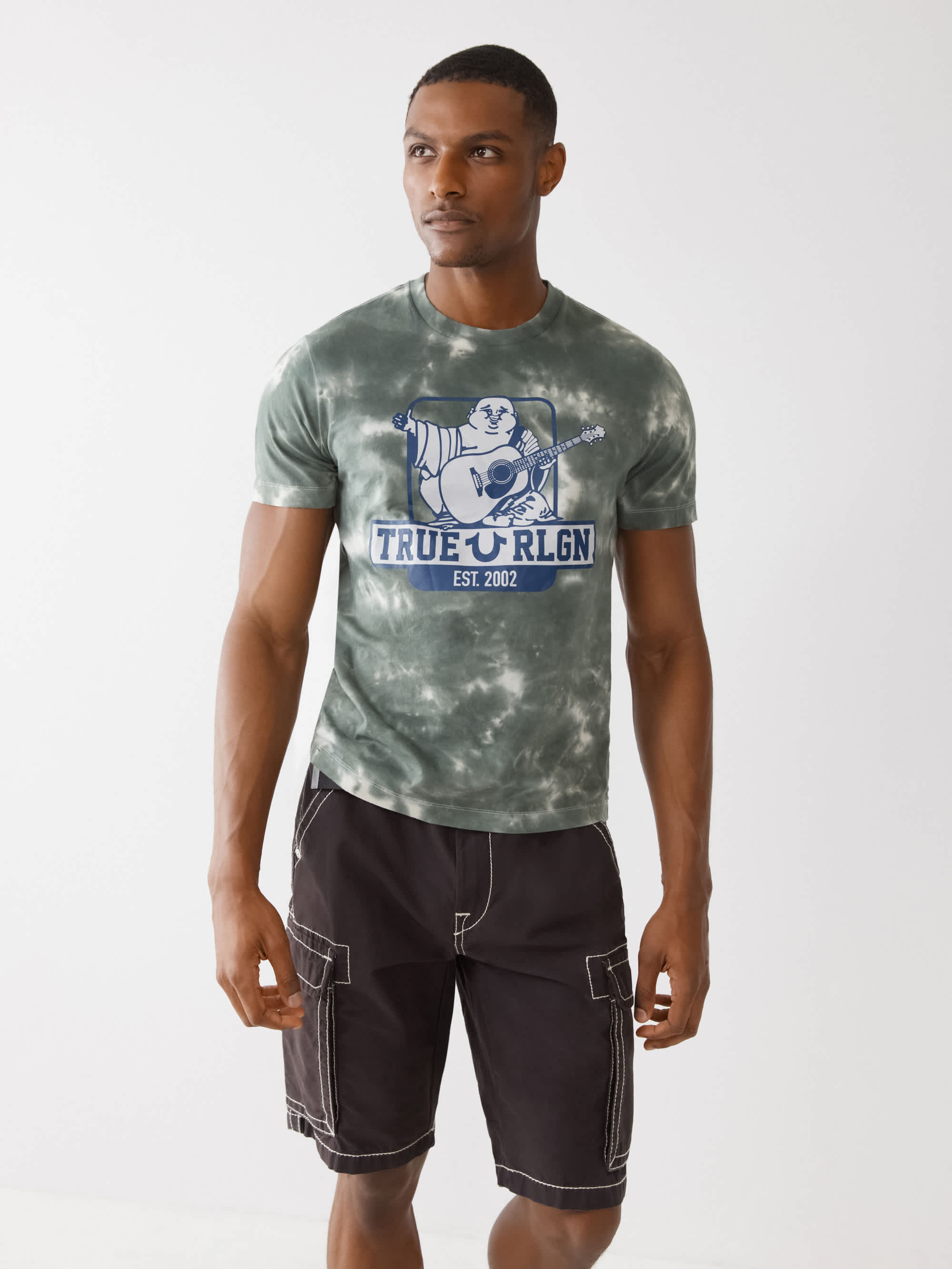 TIE DYE BUDDHA LOGO TEE