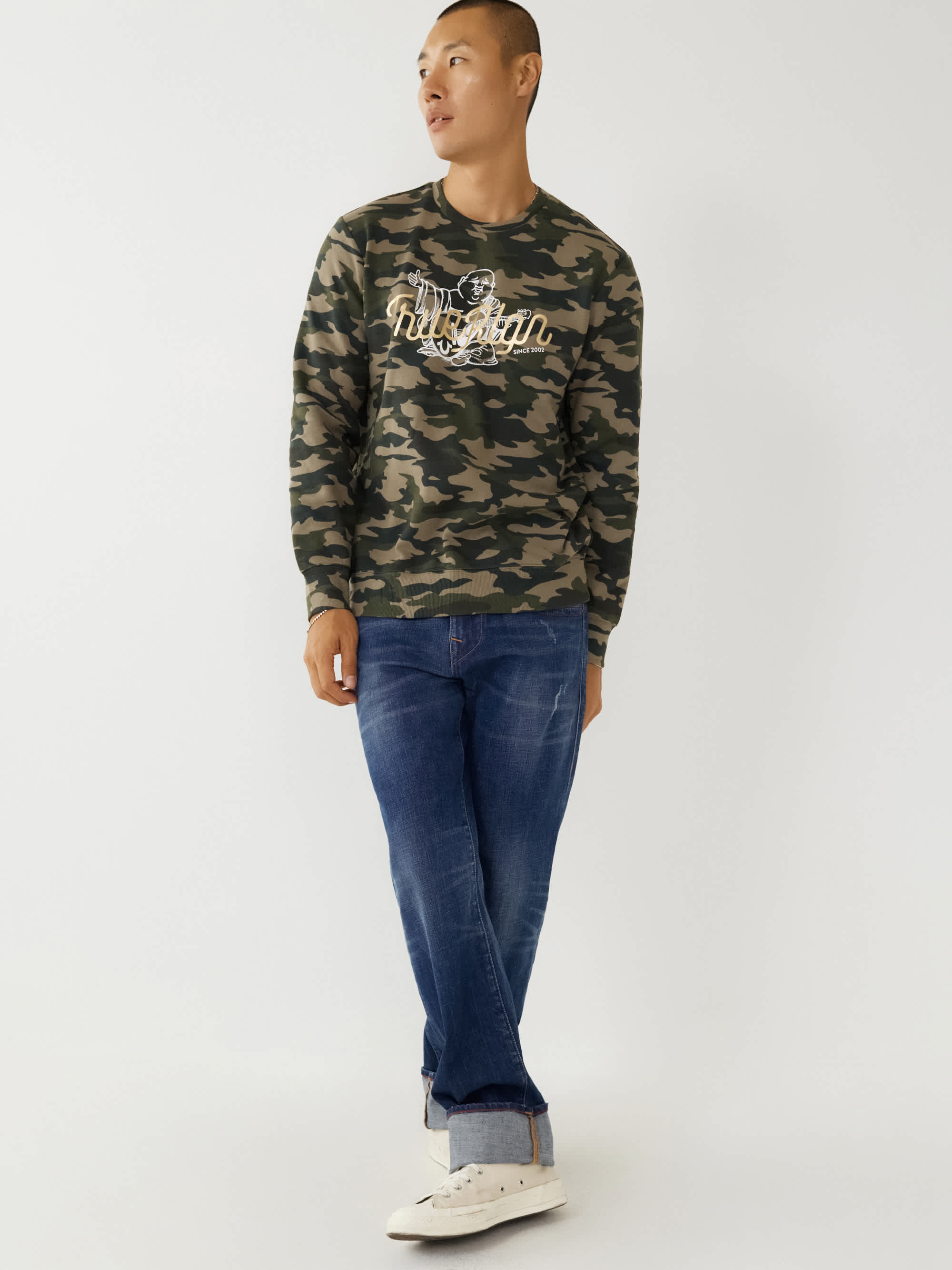 CAMO CREWNECK SWEATSHIRT