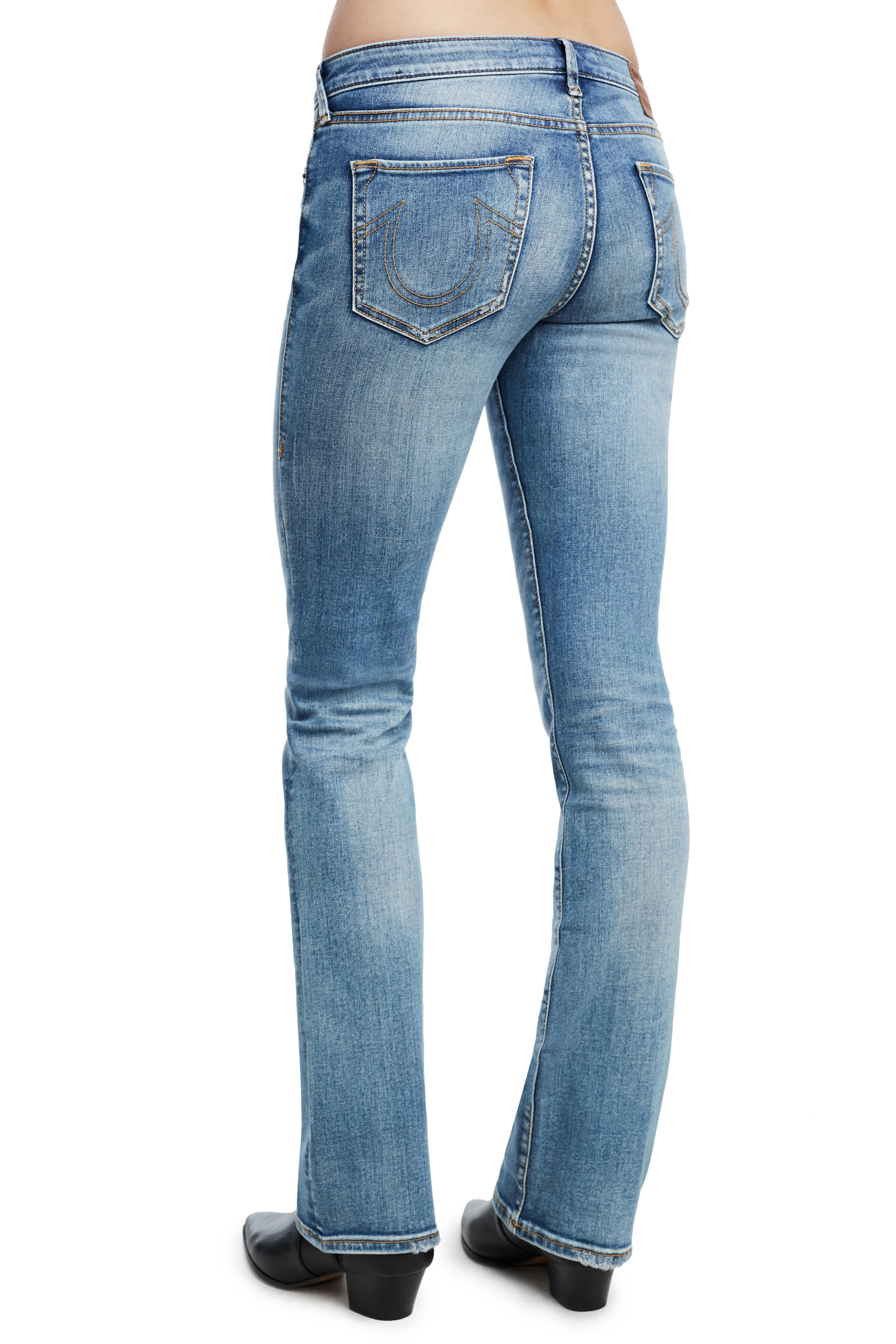 BECCA EXPOSED BUTTON BOOTCUT WOMENS JEAN