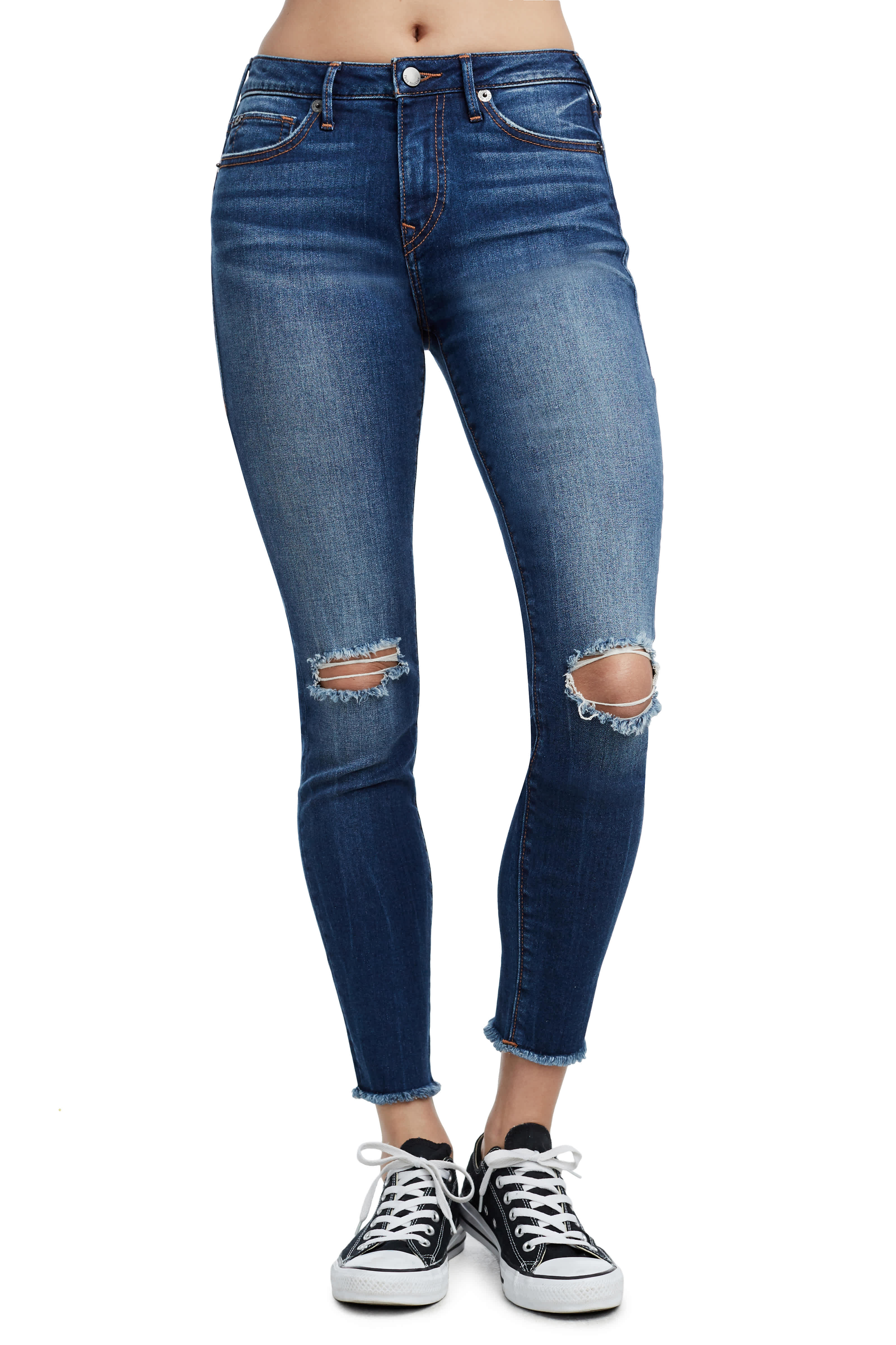 HALLE HIGH RISE DISTRESSED SUPER SKINNY WOMENS JEAN
