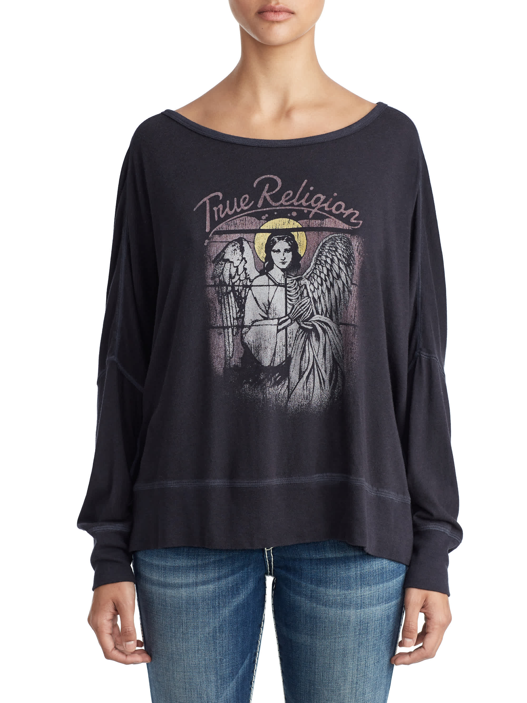 WOMENS ANGELS AND SKELETONS OPEN BACK SHIRT