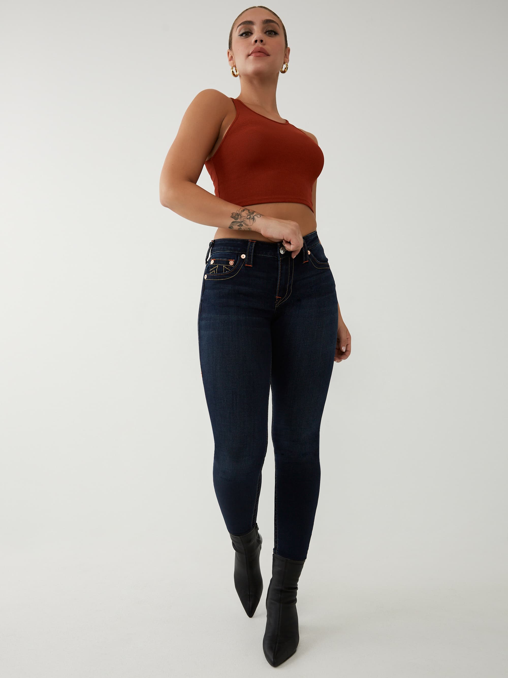 JENNIE MID RISE CURVY SKINNY JEAN 27"