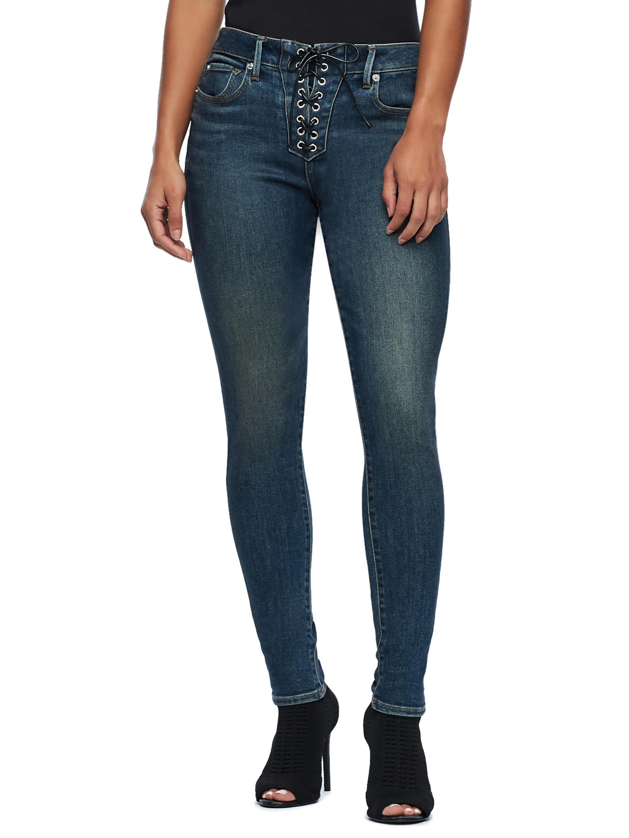 HALLE HIGH RISE LACE UP JEAN