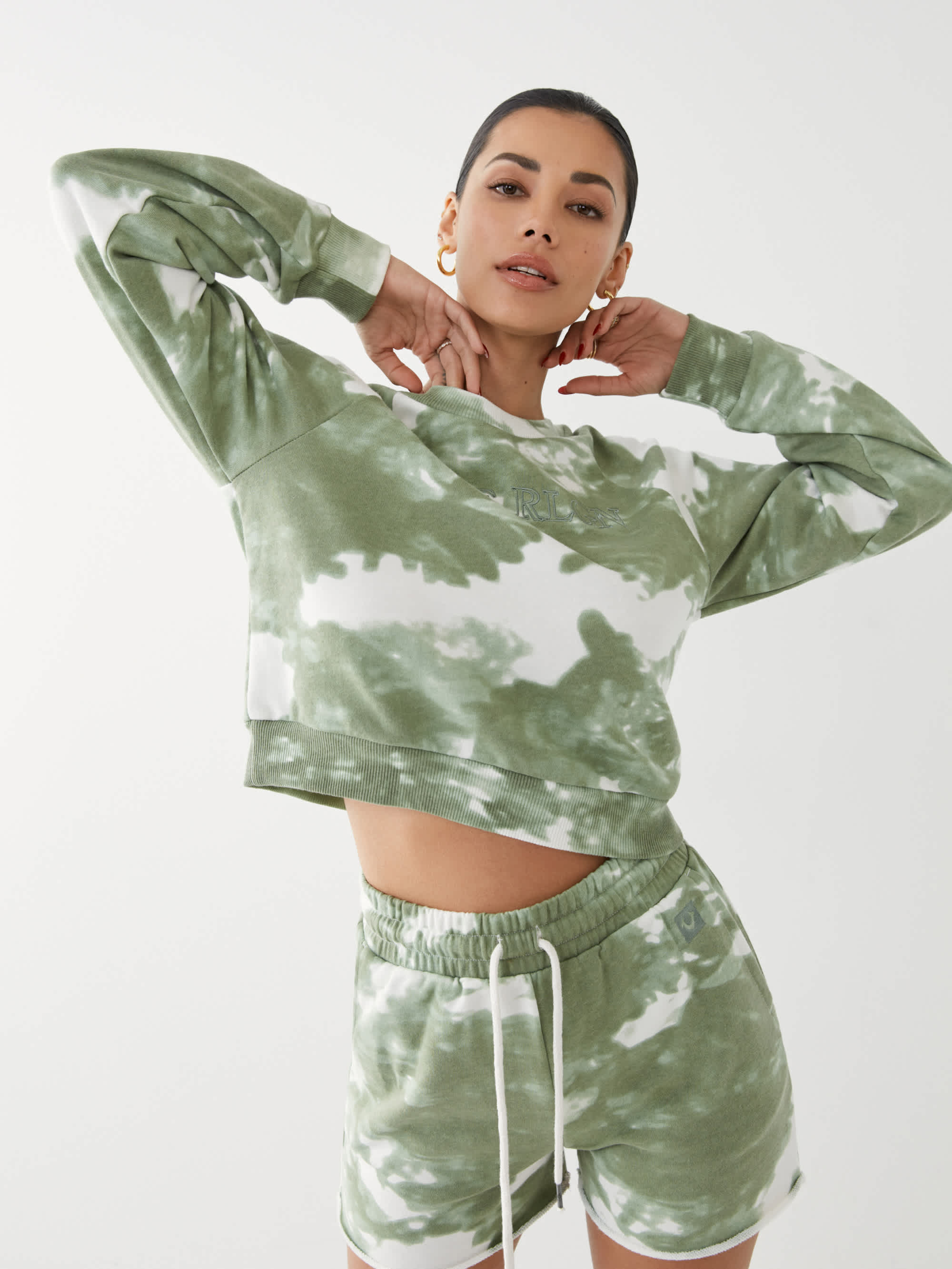 TIE DYE CROP SWEATSHIRT