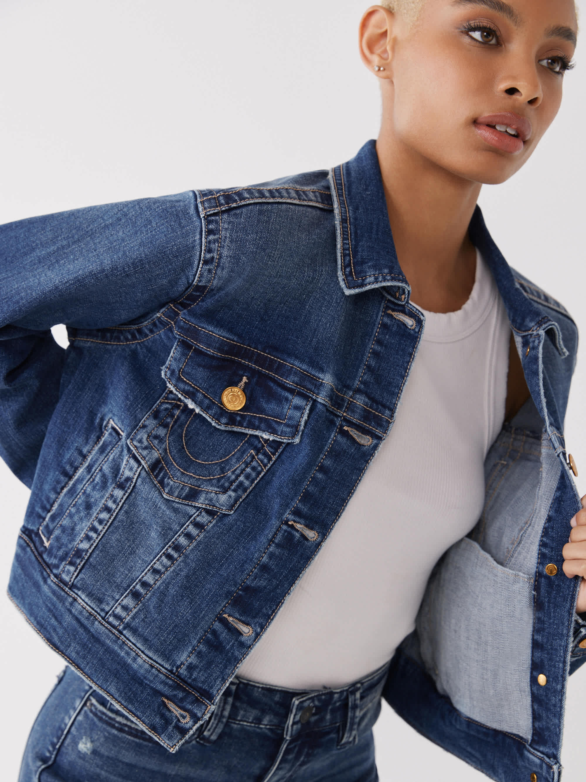 CROP DENIM JACKET